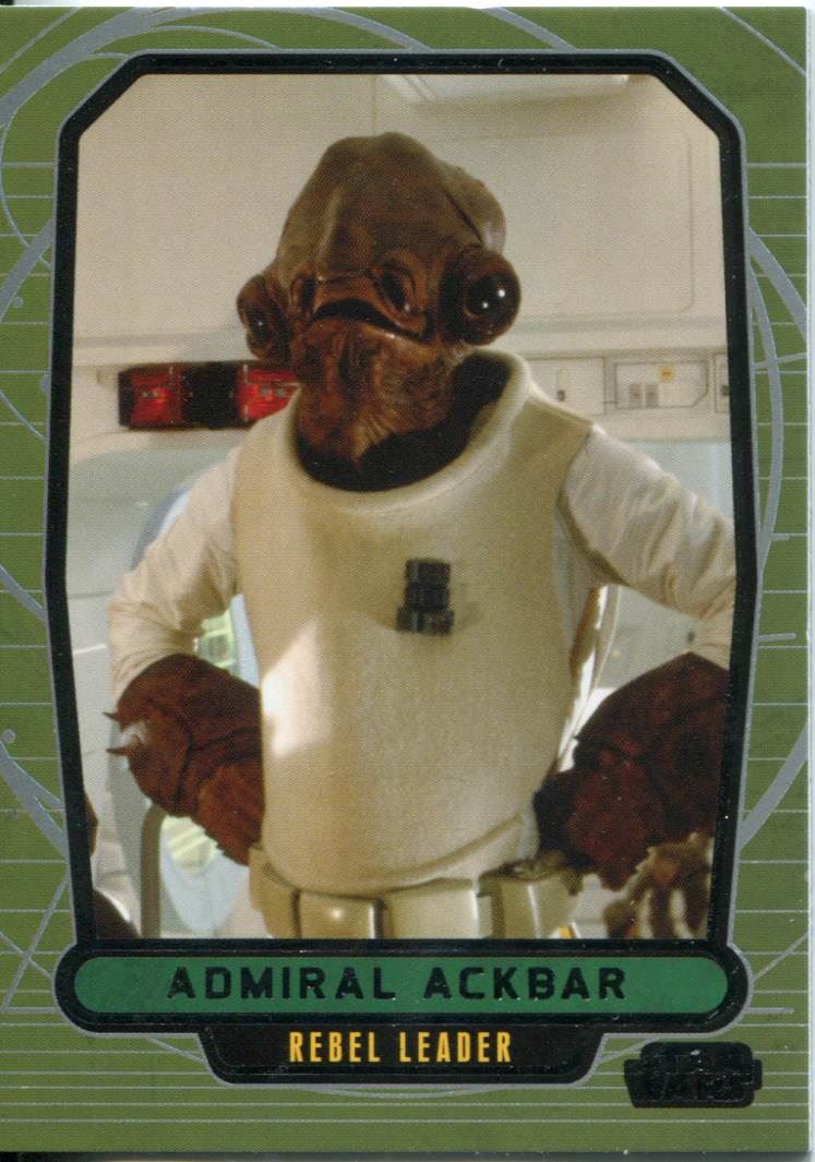 Star Wars Galactic Files Series 1 Base Card #167 Admiral Ackbar