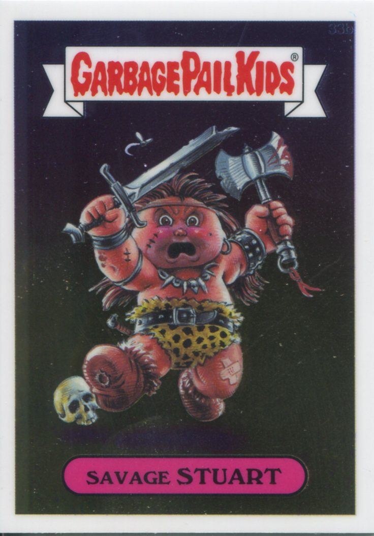 Garbage Pail Kids Chrome Series 1 Base Card 33b SAVAGE