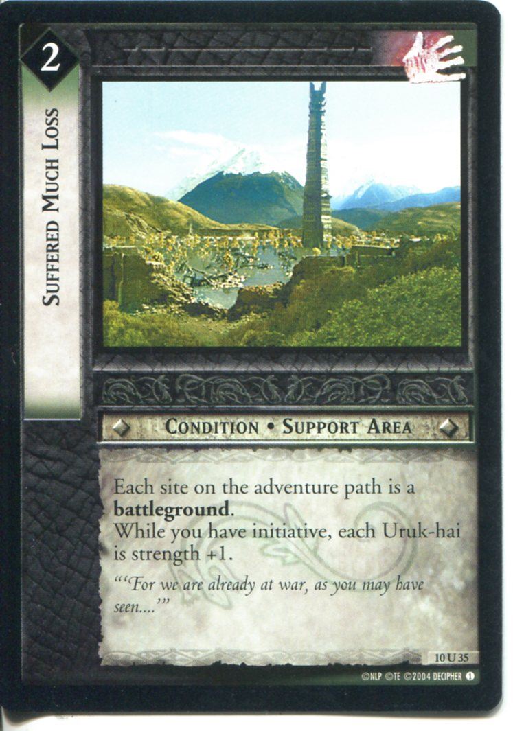 Lord Of The Rings CCG Card MD 10.U35 Suffered Much Loss