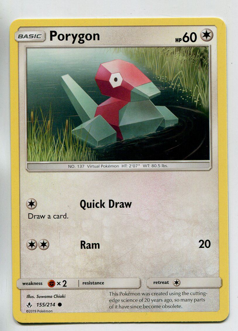Pokemon TCG Sun & Moon Unbroken Bonds Common Card #155 Porygon | eBay