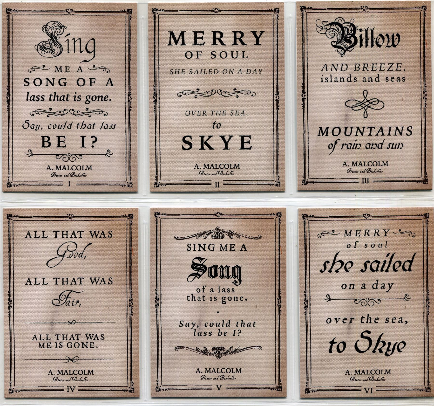 Outlander Season 3 Canvas Skye Boat Song Chase Card Q2 II
