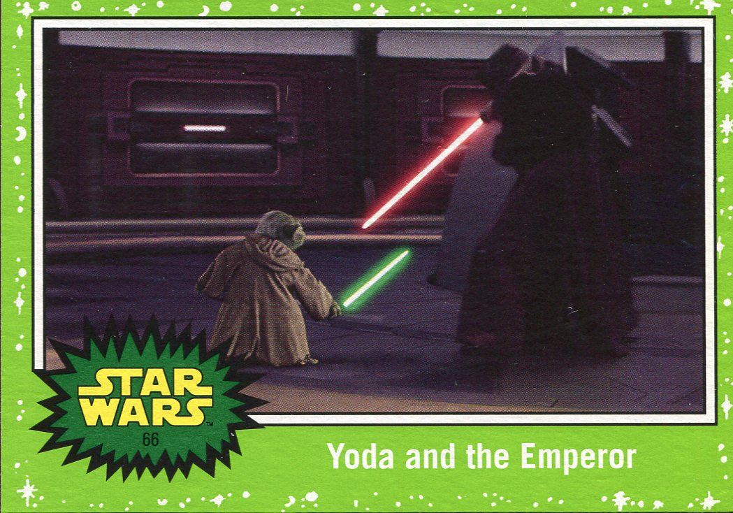 Star Wars JTTROS Black Parallel Base Card #66 Yoda and the Emperor 199
