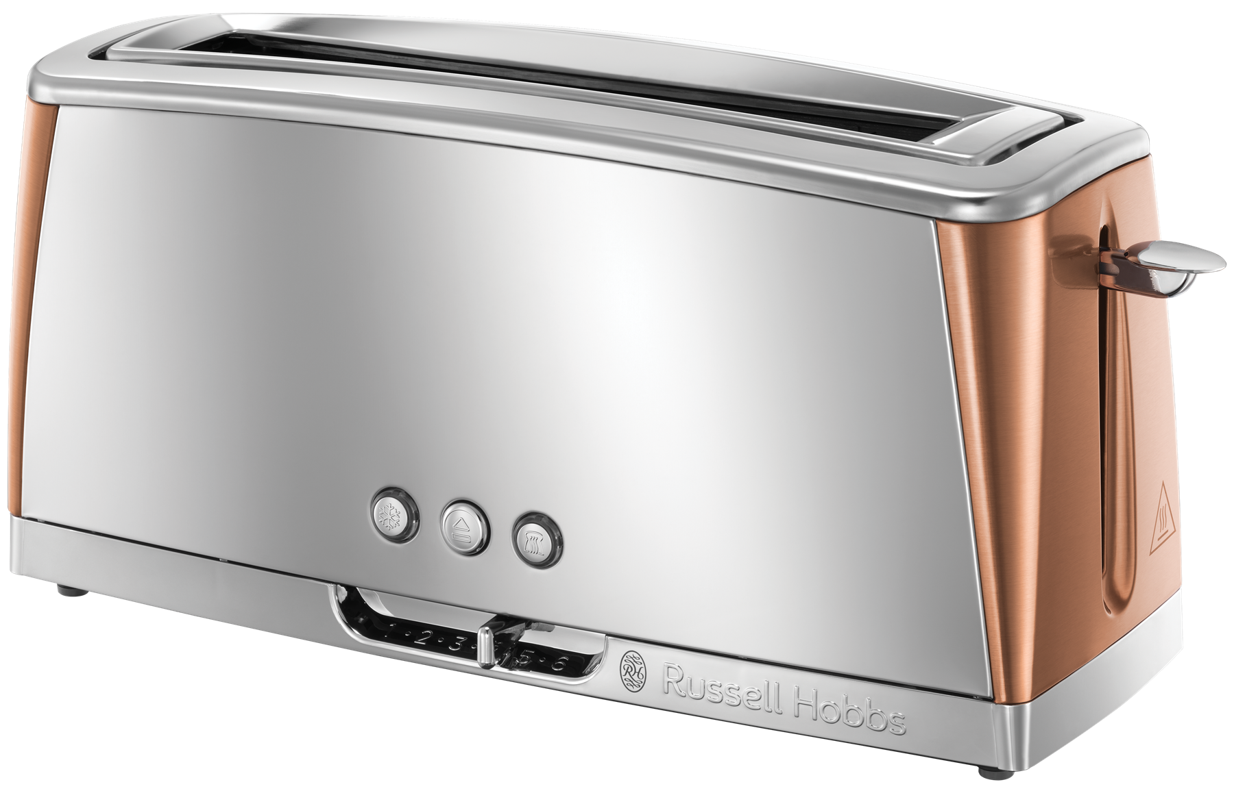 Russell Hobbs 2 Slice Toaster Long Slot Luna Copper with Lift & Look - 24310 - Picture 1 of 10