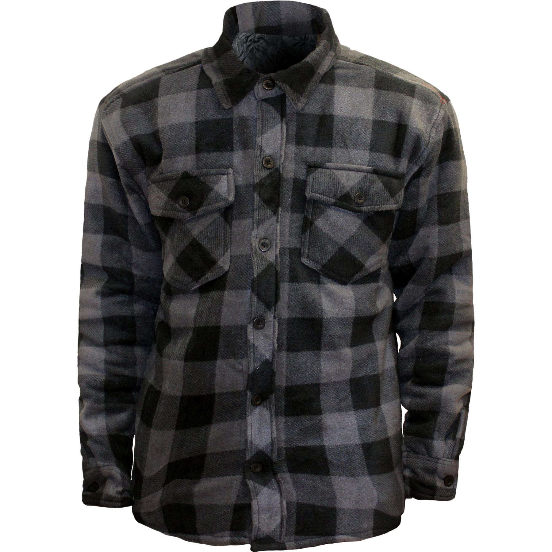Mens Quilted Lined Shirt Thick Lumberjack Flannel Check Work Warm Padded Jacket - Picture 14 of 24