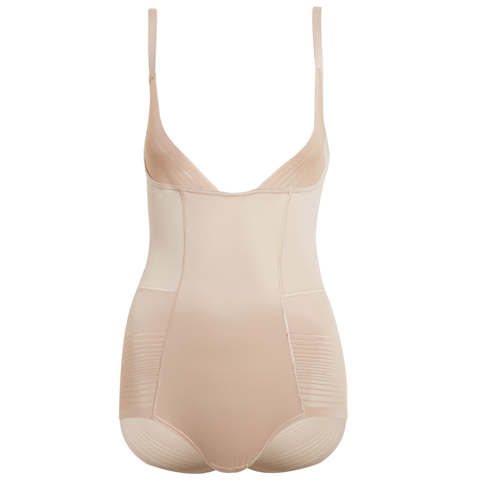 M&S FIRM CONTROL Sheer Stripe Wear Your Own Bra Bodysuit Slimming