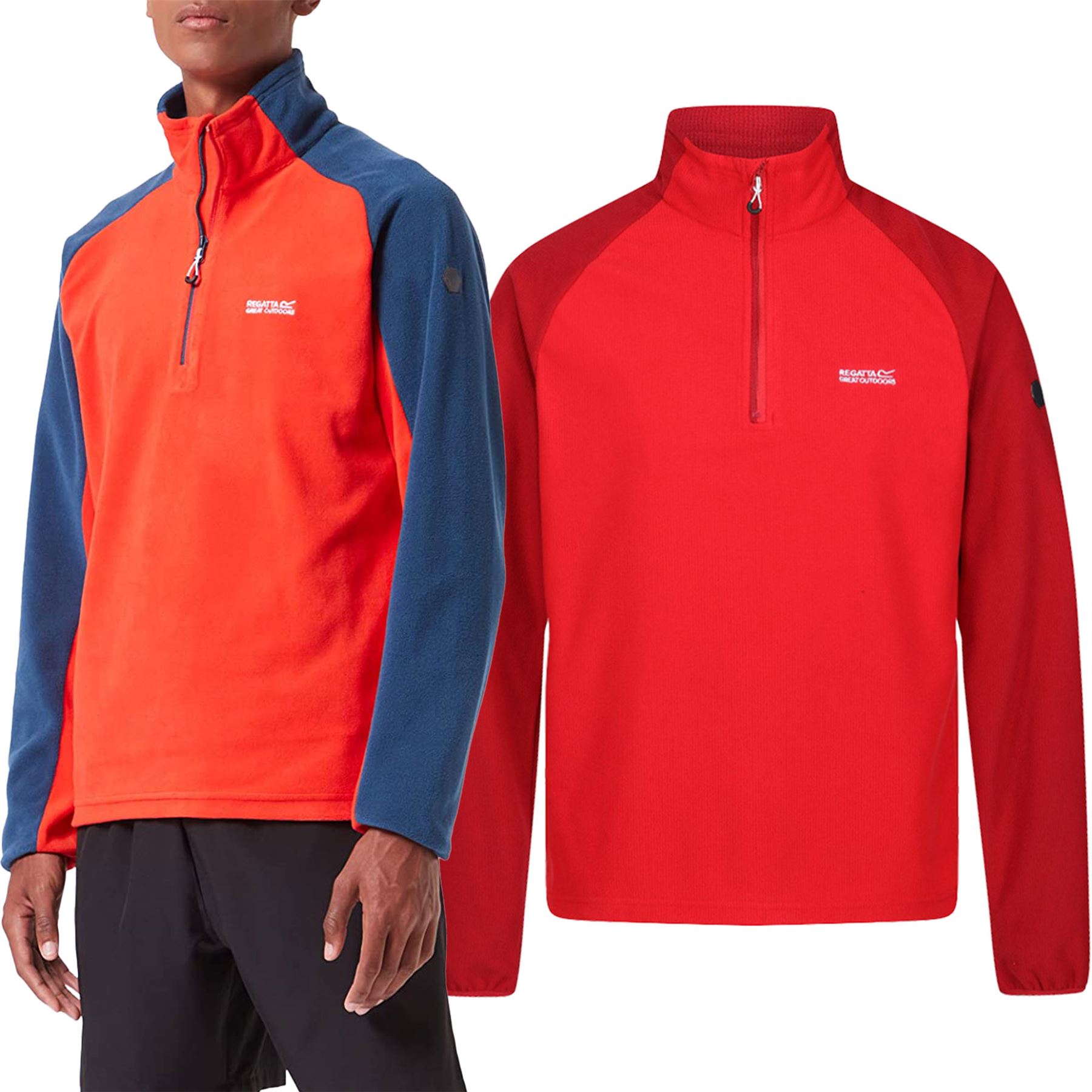 Regatta Mens Montes Fleece Jacket Half Zip Up Lightweight Micro Jumper Pullover - Picture 23 of 24