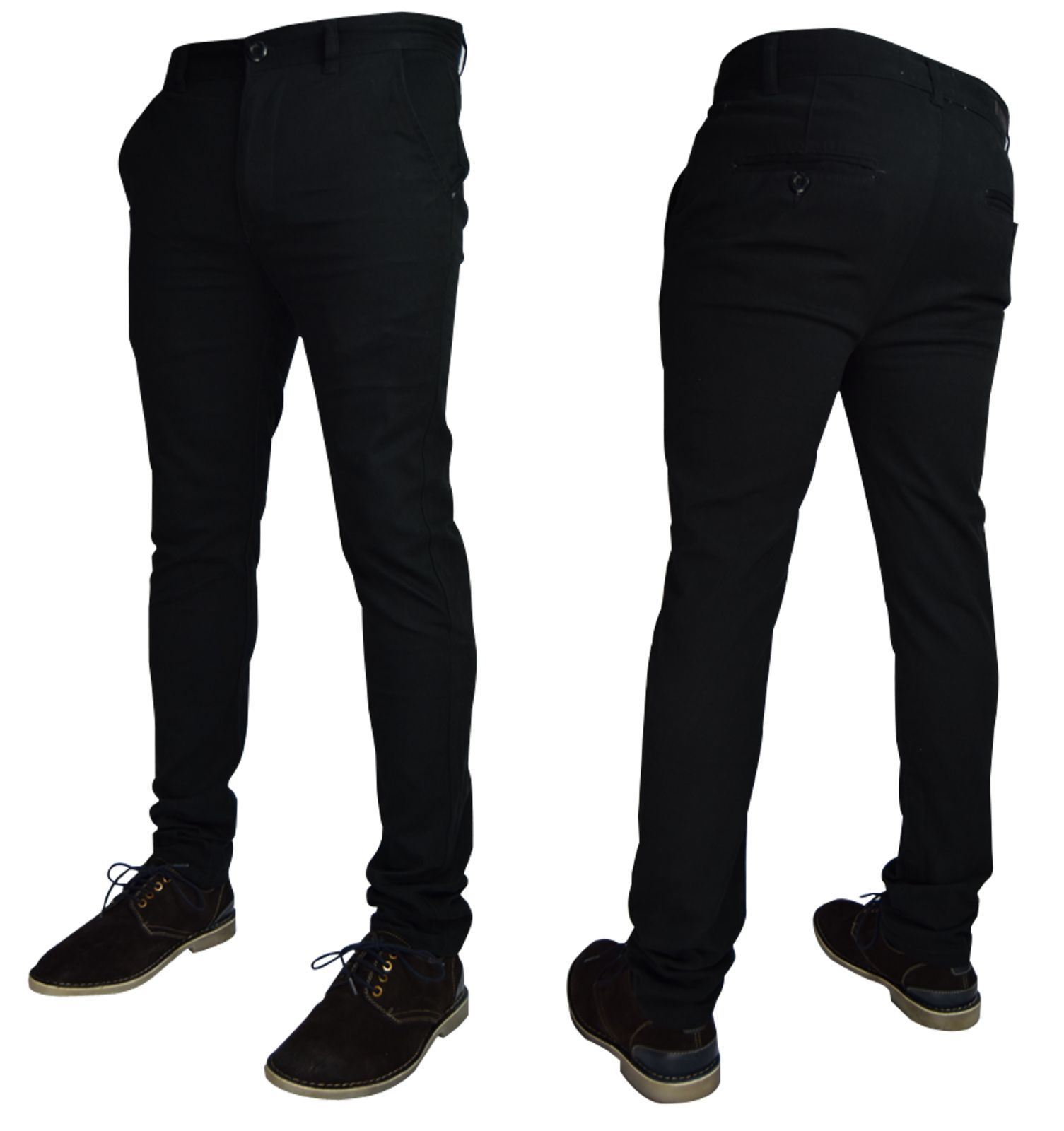 slim fit black chinos mens