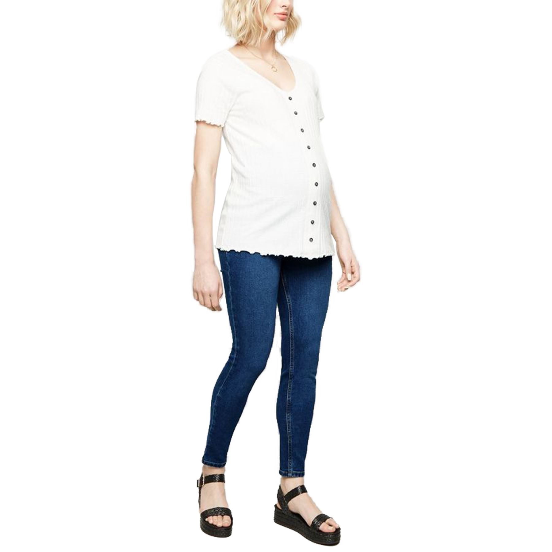 Ex Store Ladies Over Bump Stretch Maternity Skinny Jeans