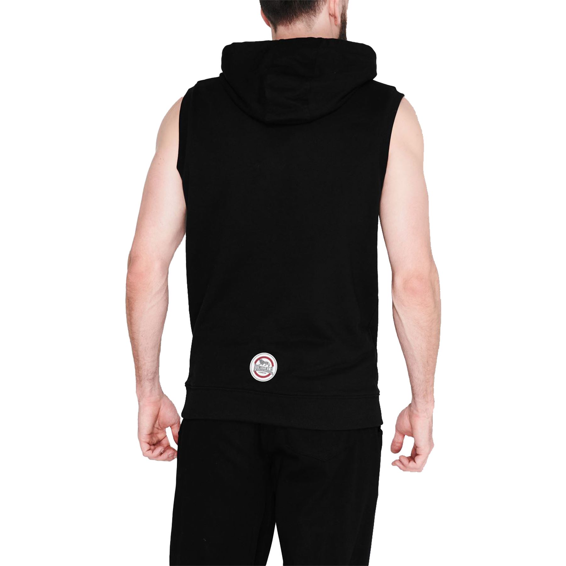 Mens Lonsdale Full Zip Boxing Sleeveless Hoodie Training Top Fleece Gym