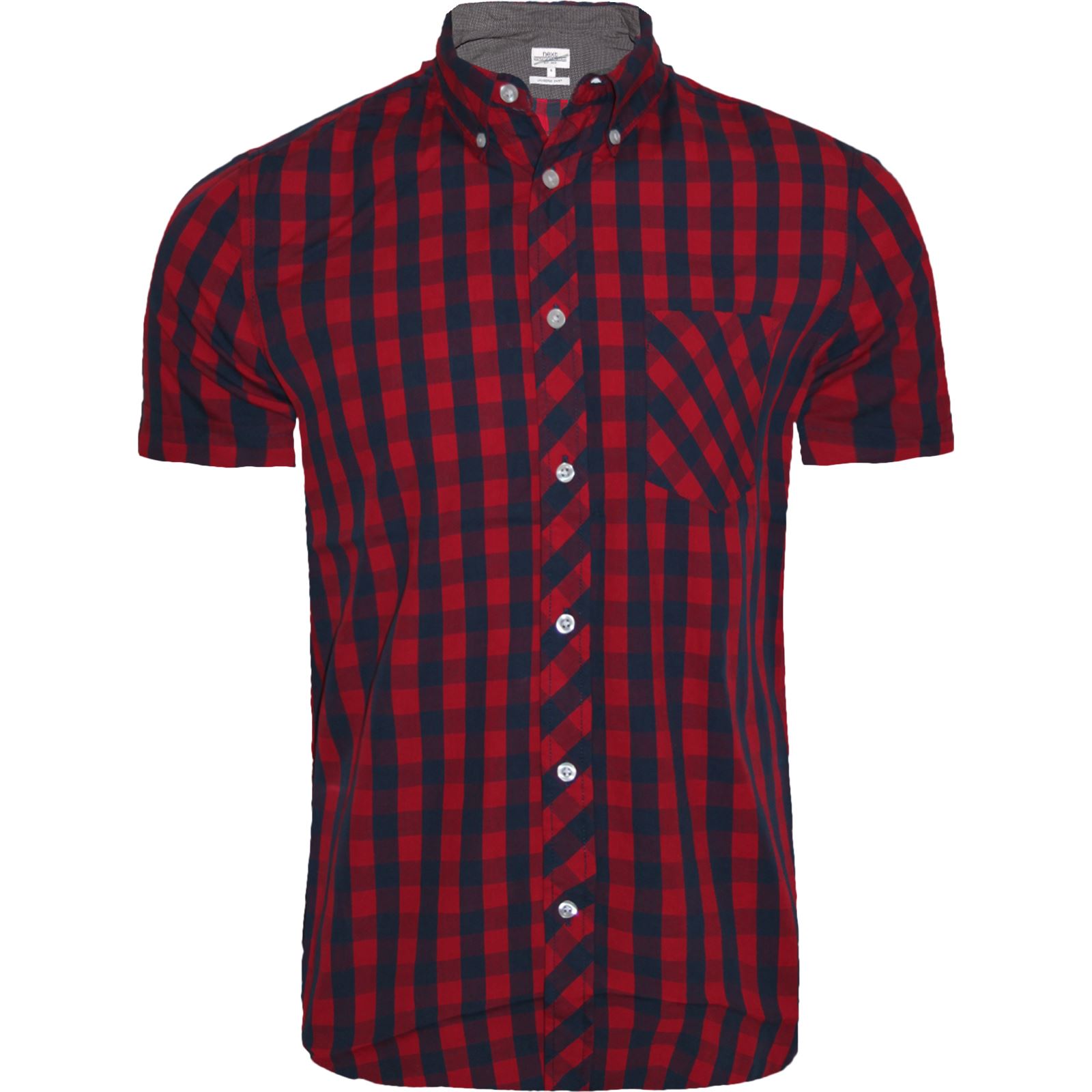 Men's Next Branded Check Shirt Short Sleeve Shirt Casual ...