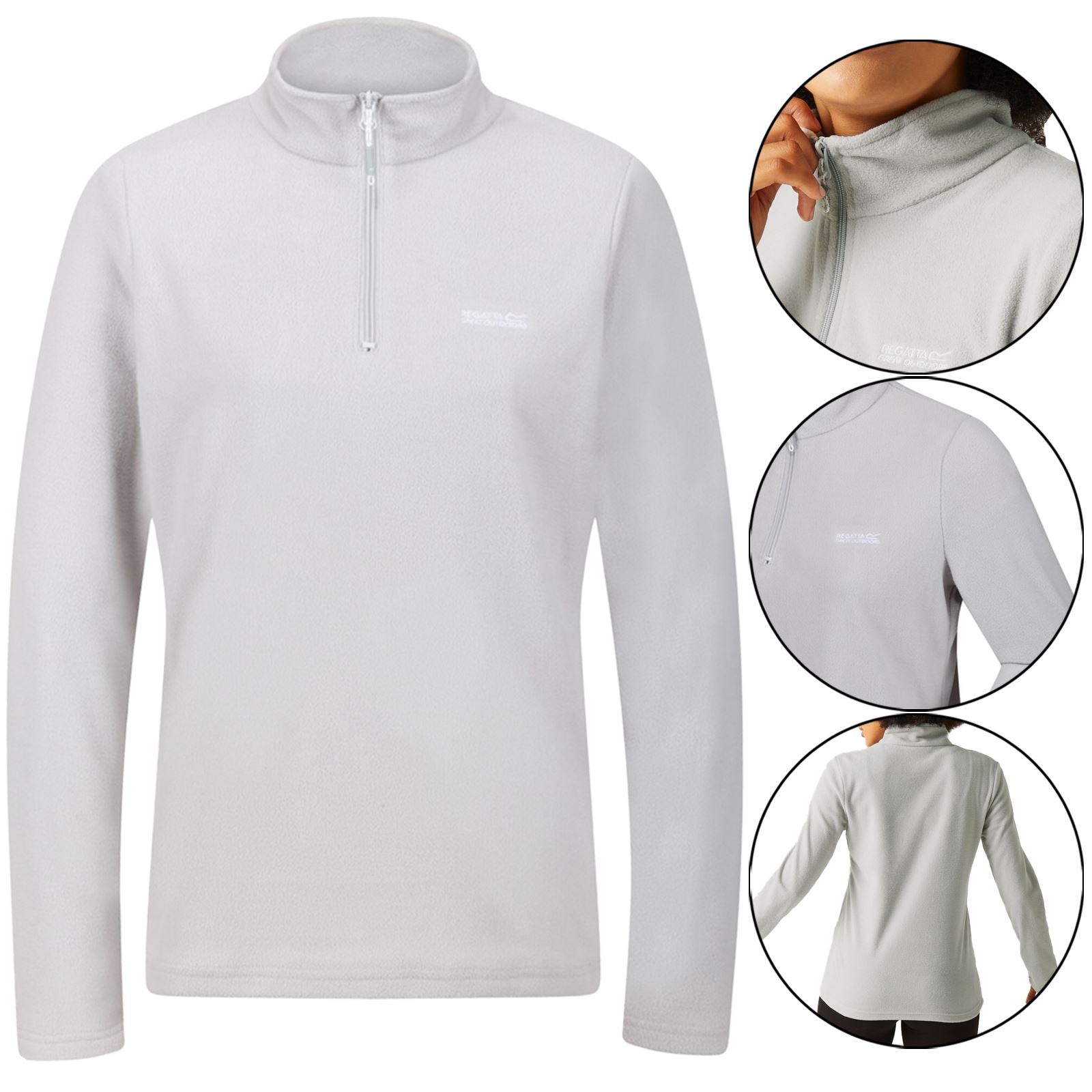 Womens Regatta Fleece Jacket Warm Winter Half Zip Micro Pullover Jumper - Picture 10 of 15
