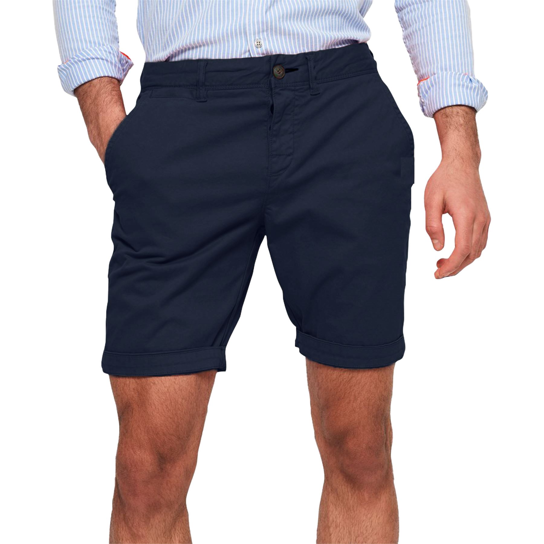 Mens Stretch Chino Shorts Cotton Cargo Combat Casual Half Pant New - Picture 17 of 30