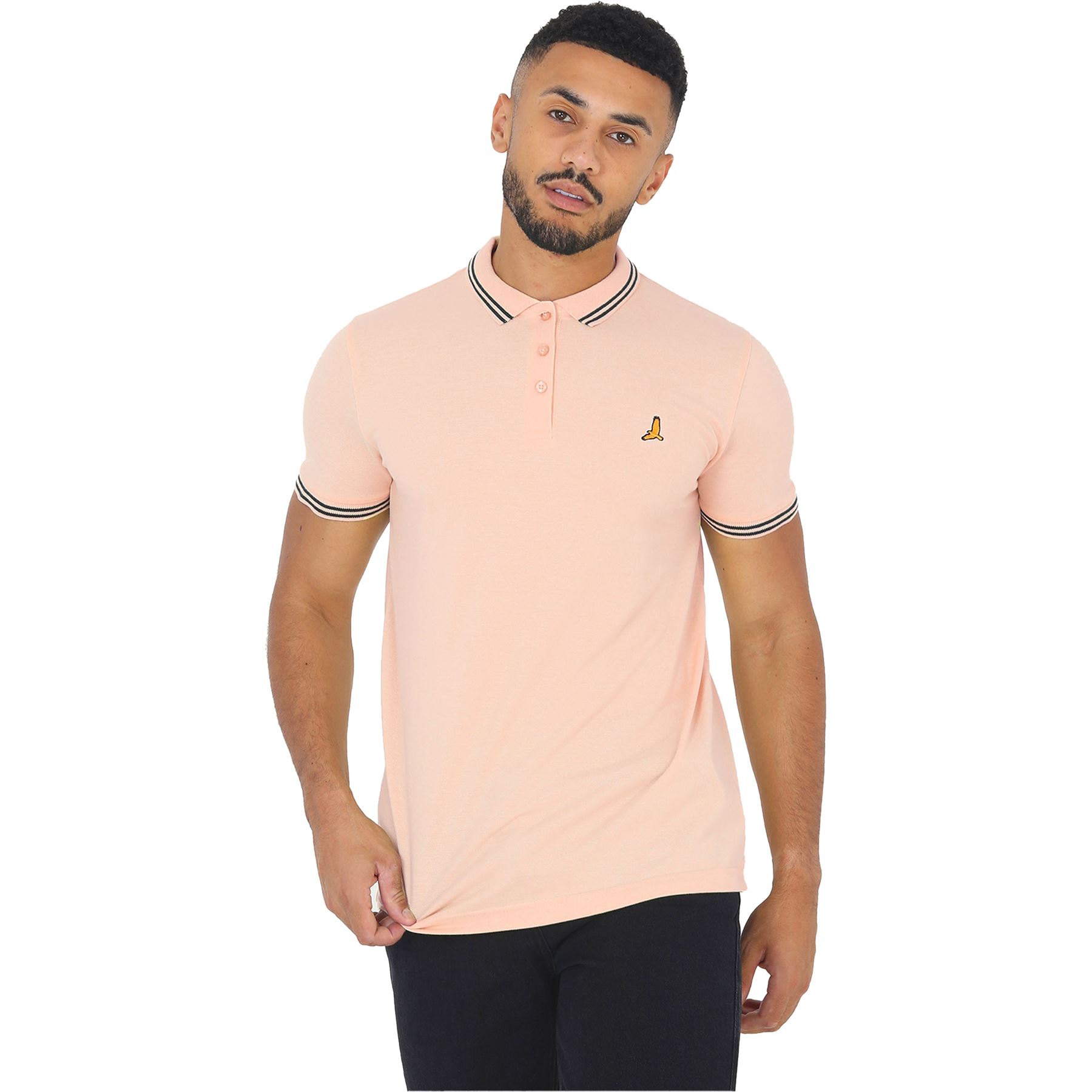 Brave Soul Mens Polo Shirt Short Sleeve Tipping Cotton Pique Tee T-Shirt Top - Picture 8 of 9