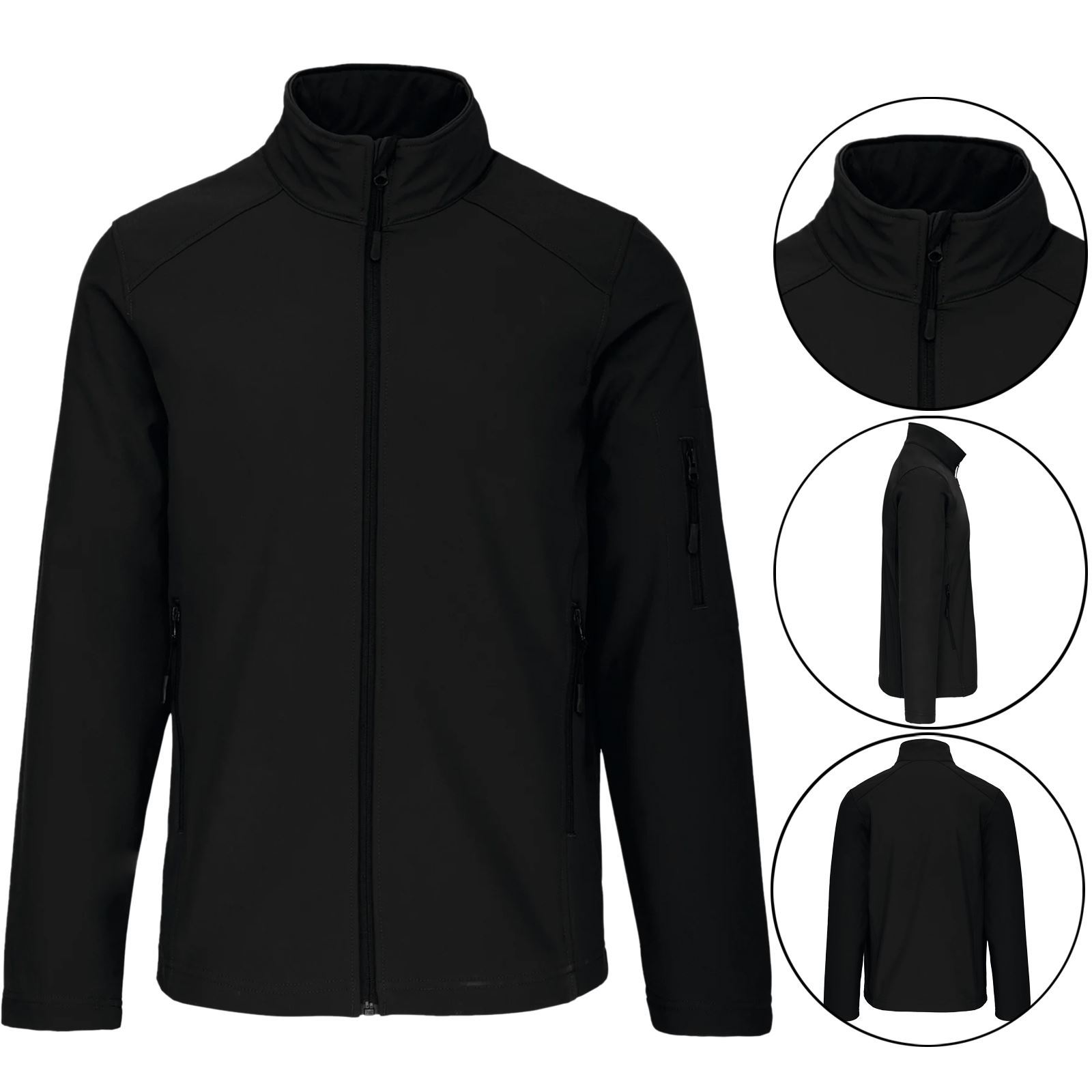 Ex-Brand Mens Soft Shell Fleece Lined Waterproof Windproof Outdoor Work Jacket
