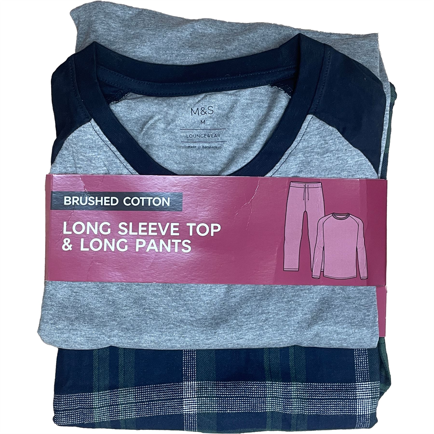 Mens M&S Marks Spencer Pyjamas Long Sleeve Top Trousers PJ Nightwear Loungewear - Picture 7 of 11