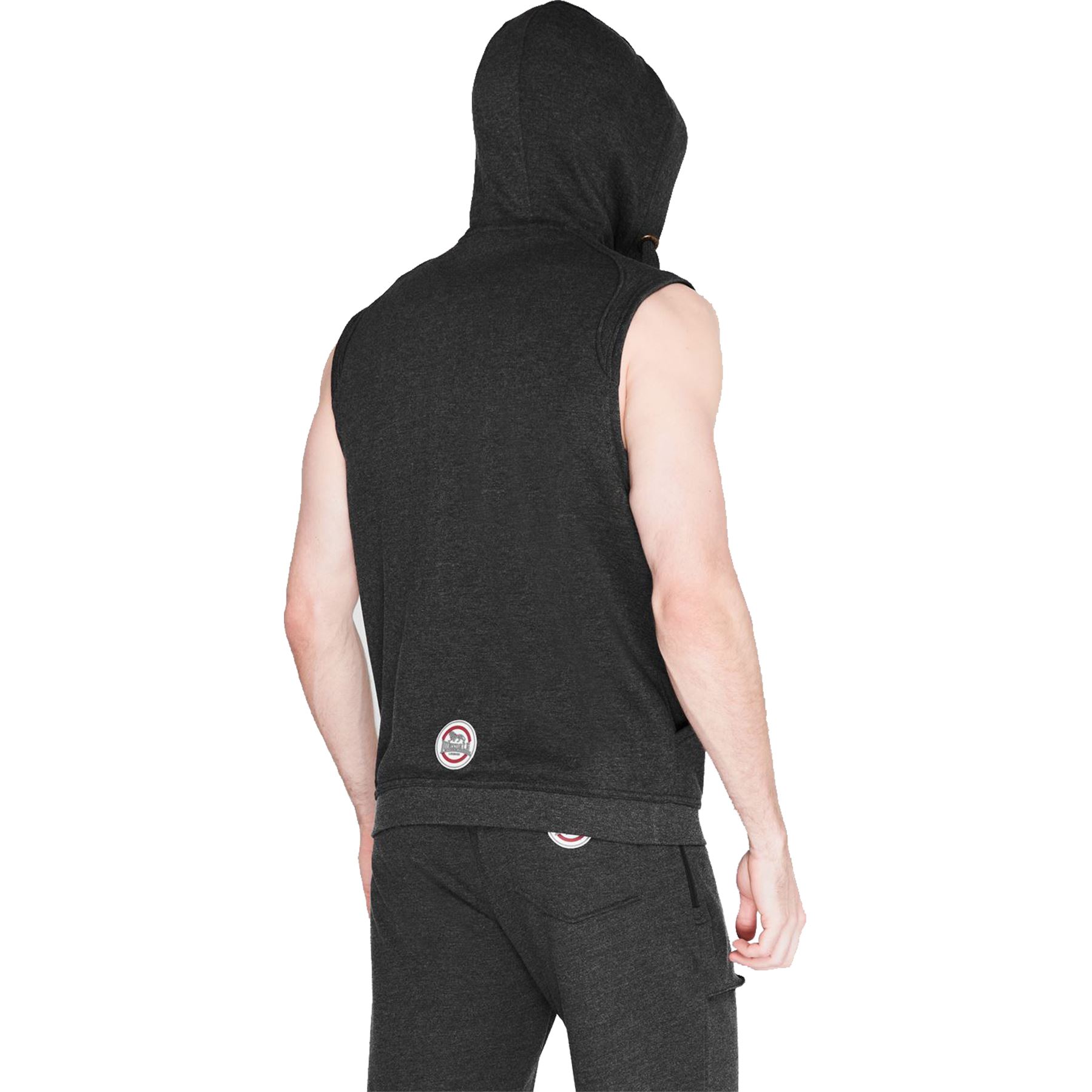 Mens Lonsdale Full Zip Boxing Sleeveless Hoodie Training Top Fleece Gym