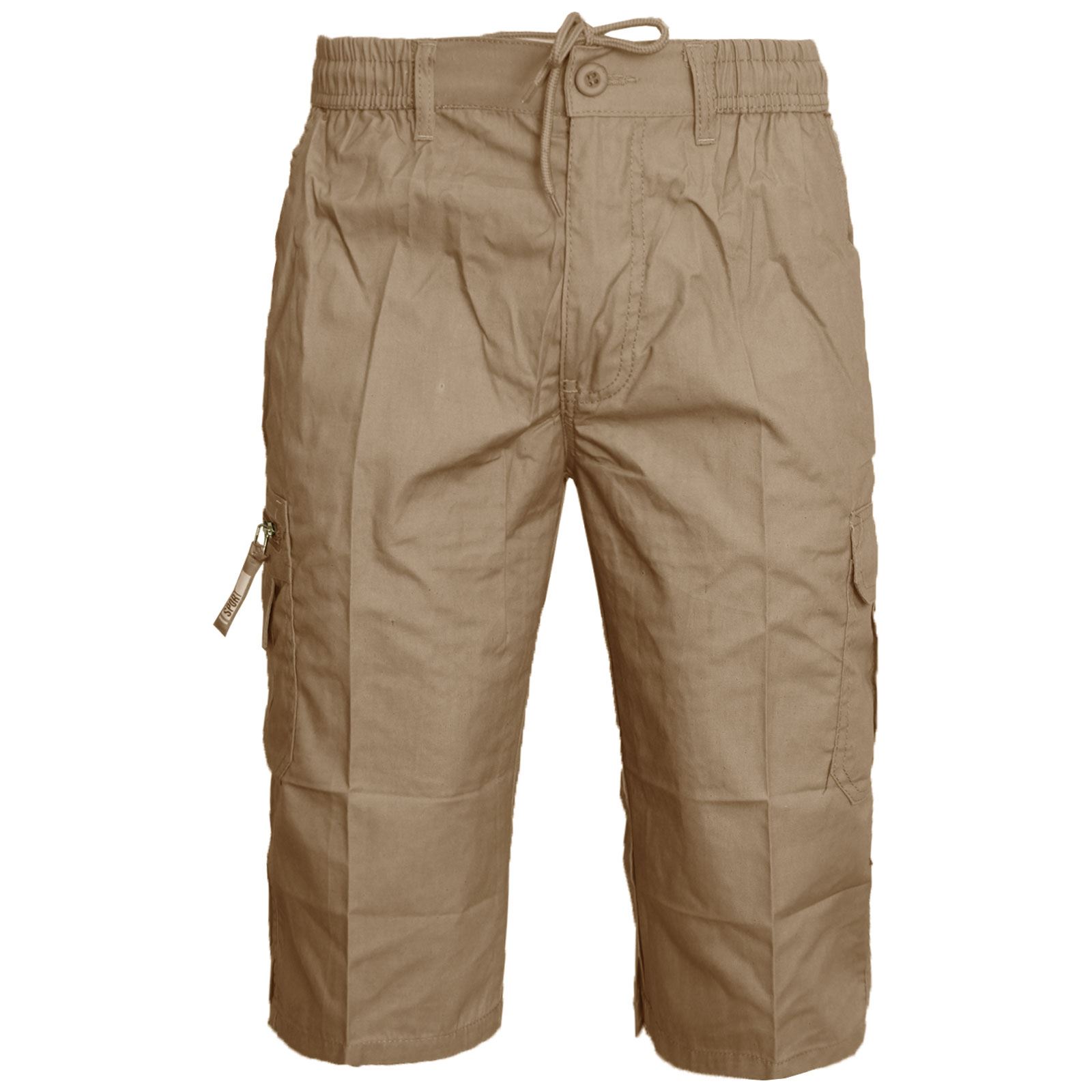 Men's Mocha Brown Cargo Bathing Shorts / Bermuda 3/4 Pants - S To 3XL (L.S.Textiles France)