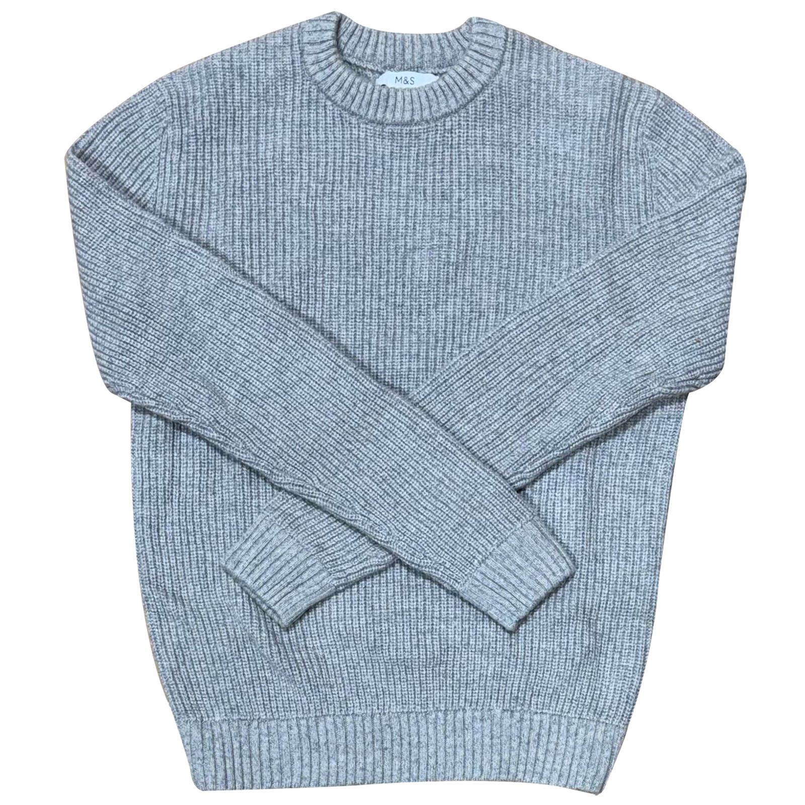Marks & Spencer Mens Crew Neck Jumper Lambswool Blend Knitted Sweater Pullover