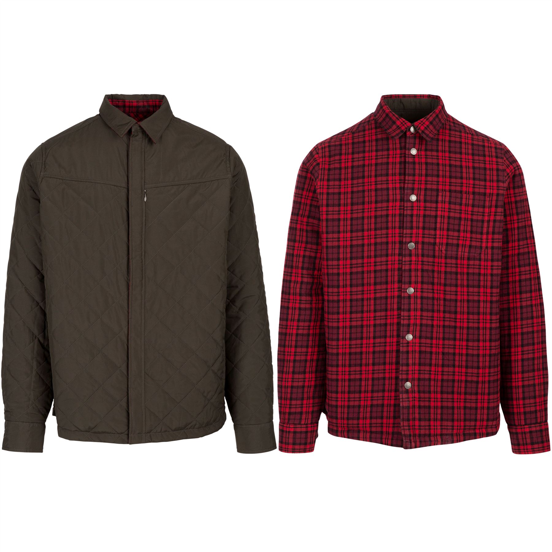 Mens Quilted Lined Shirt Thick Lumberjack Flannel Check Work Warm Padded Jacket - Picture 2 of 24
