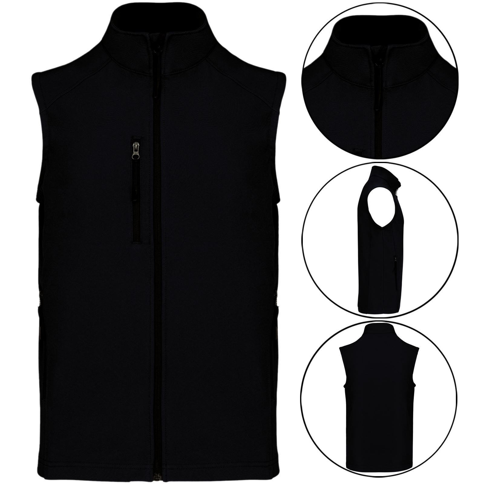 Mens Soft Shell Fleece Lined Gilet Bodywarmer Waterproof Windproof Outdoor Work