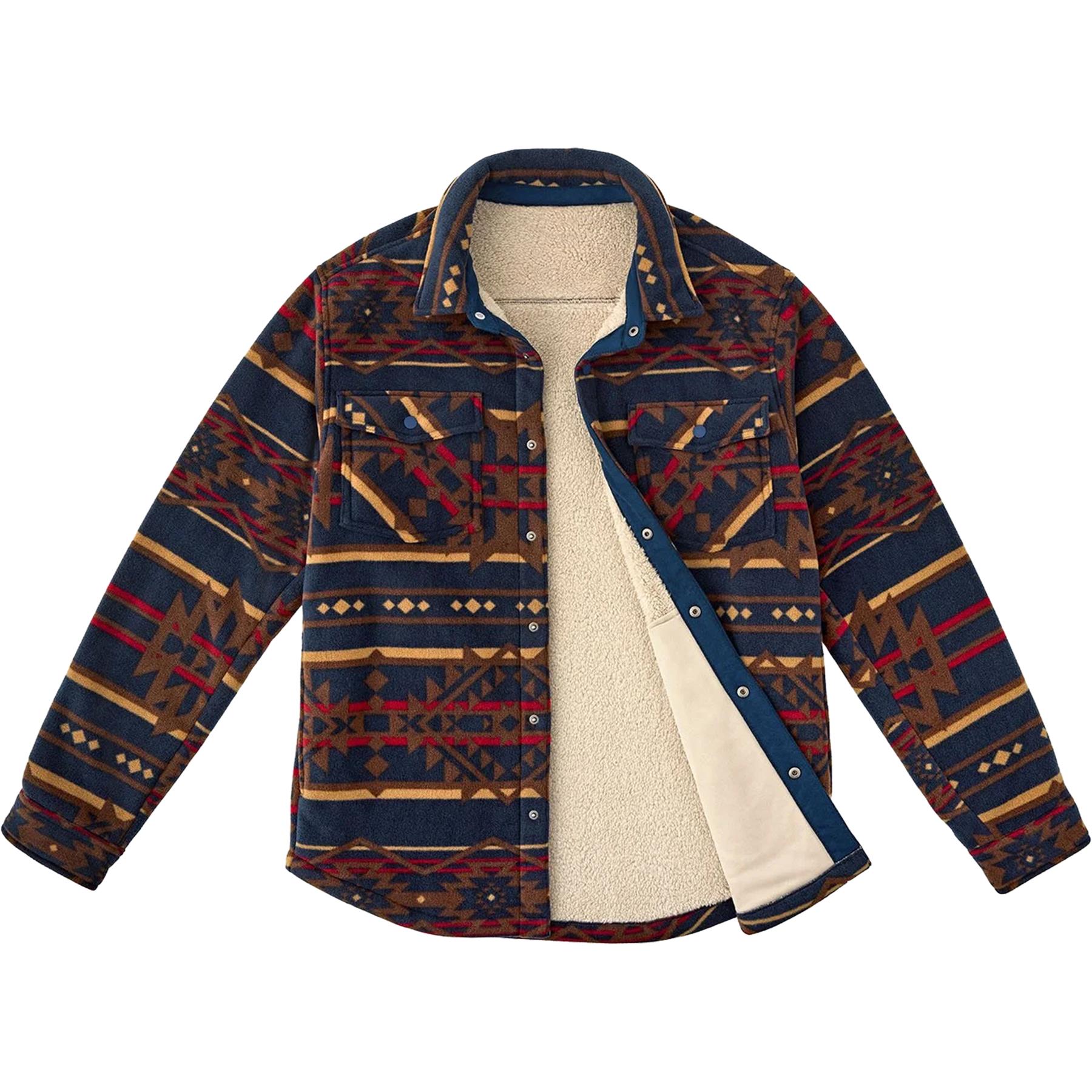 Urban Collection Mens Sherpa Fleece Lined Flannel Shirt Lumberjack Padded Jacket