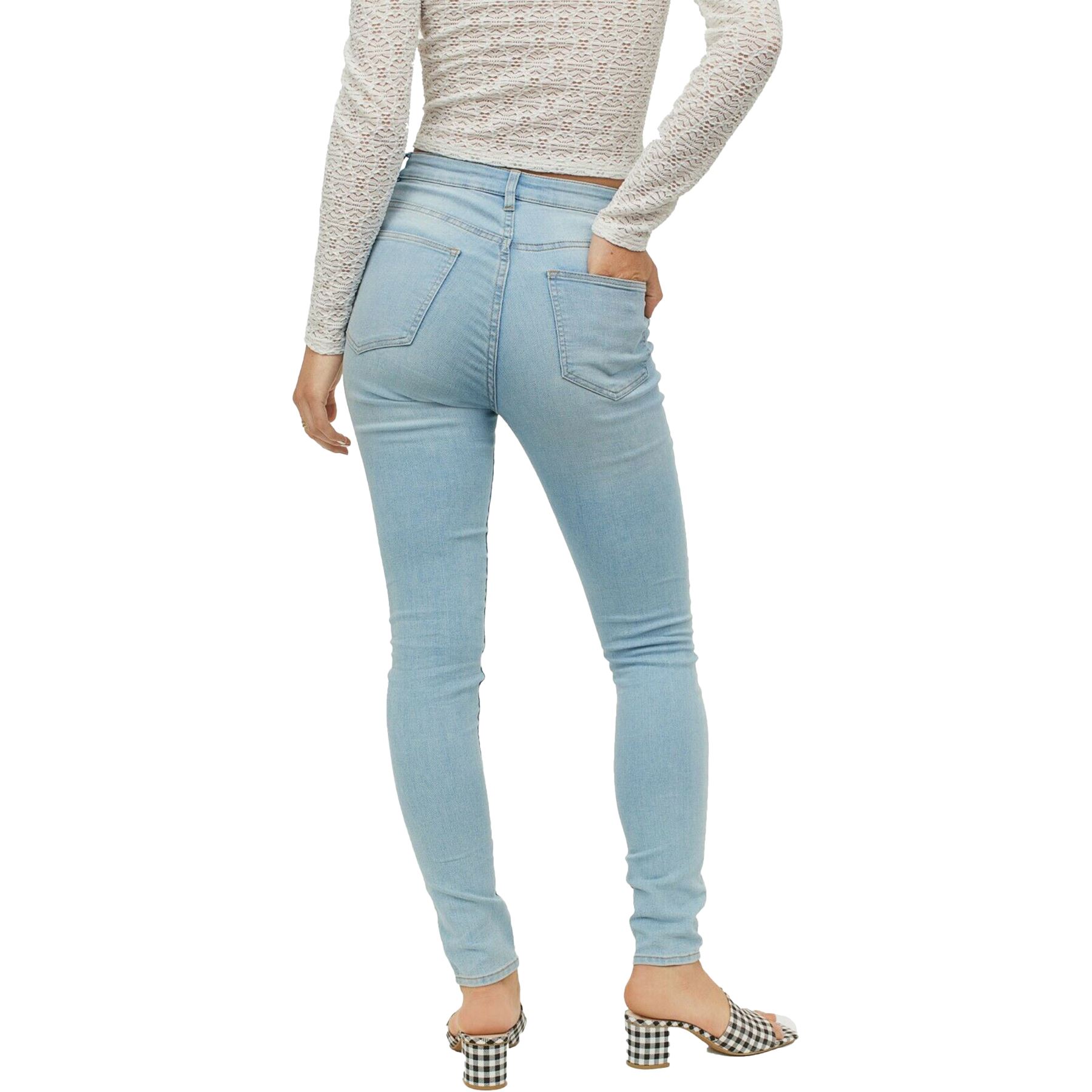 Ex H/&M Divided Ladies Skinny Stretch Spandex Denim Jeans 5 Pockets Basic Soft