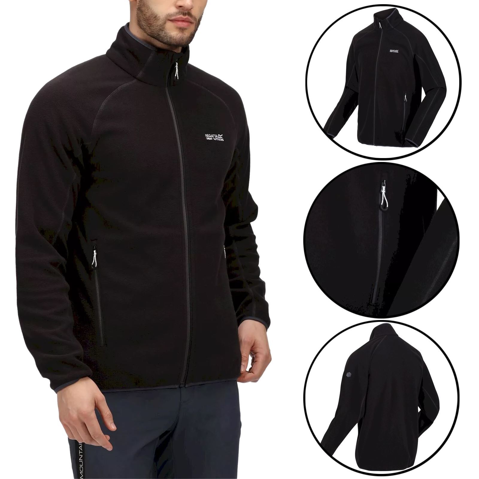 Men's Hadfield Full Zip Fleece - Grey | UK