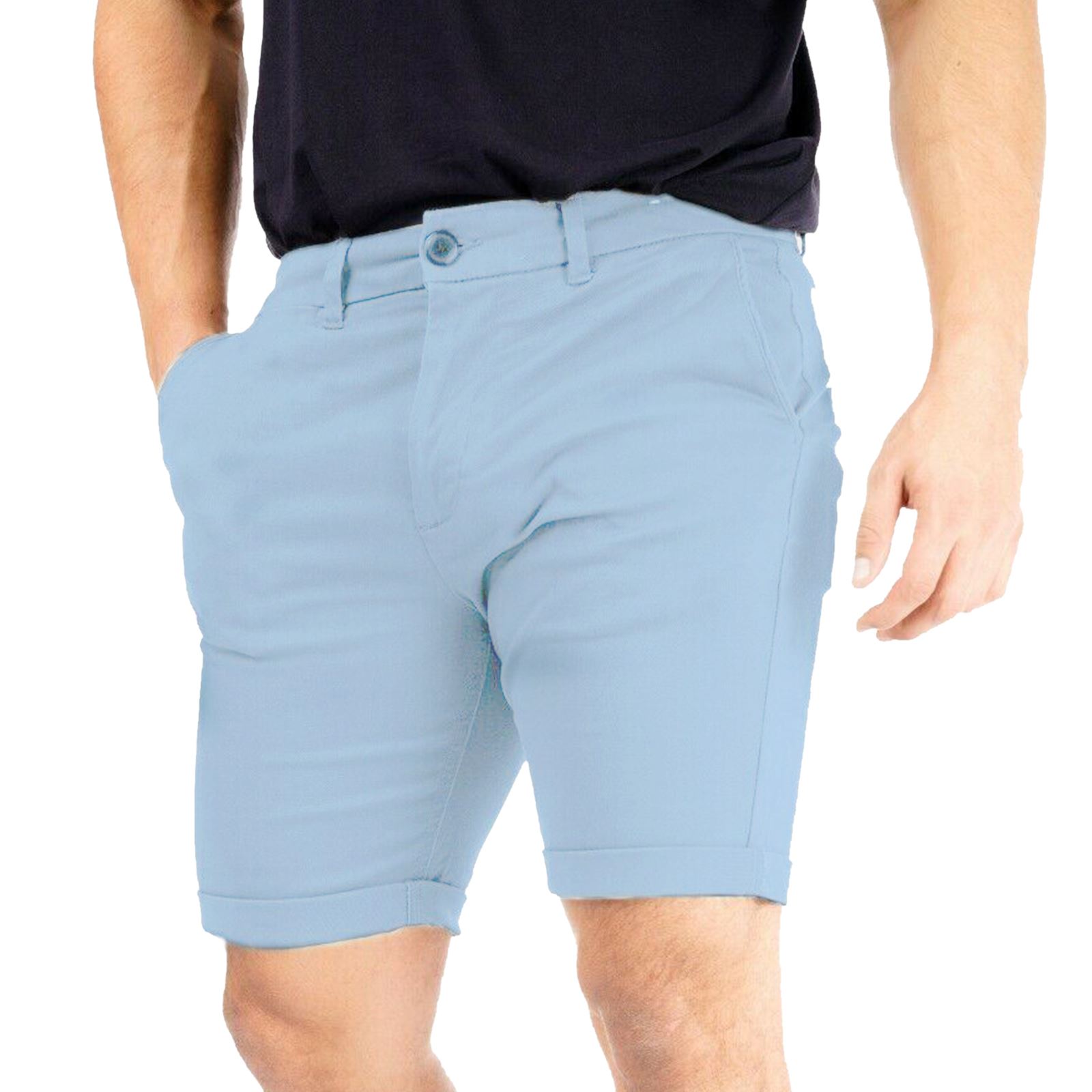 Mens Chino Shorts Casual Cotton Cargo Combat Stretch Half Pant Summer Jeans New - Picture 11 of 17