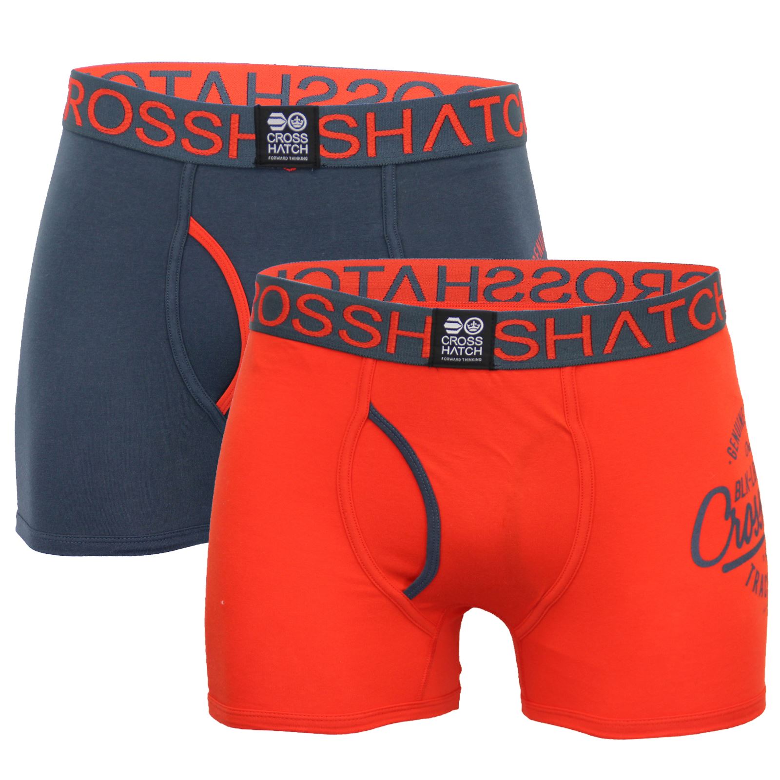 3 Pack Mens Crosshatch Designer Boxers Shorts Underwear Trunks