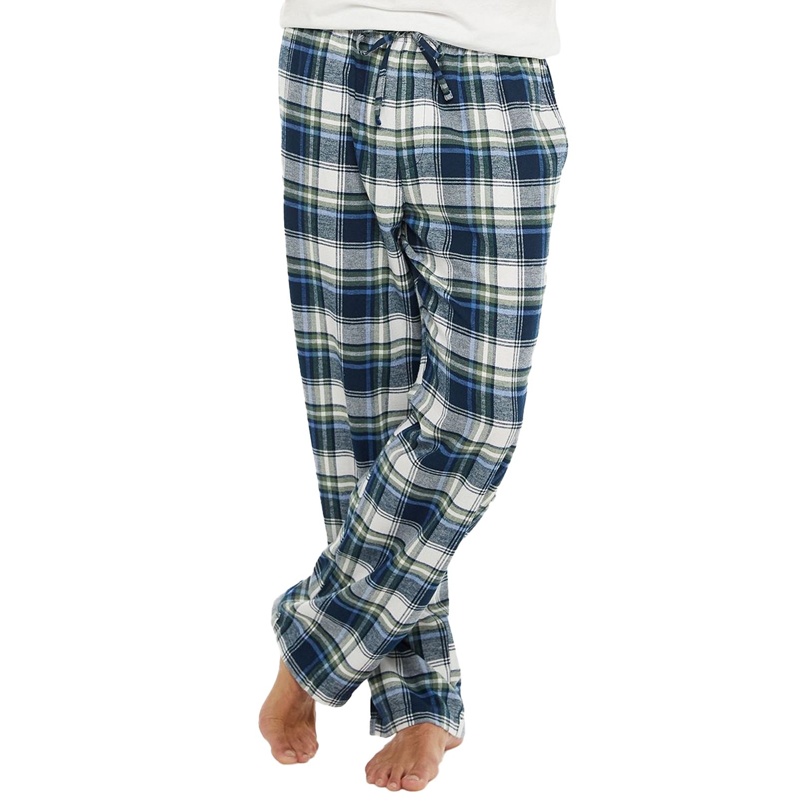 Mens Flannel Pyjama Bottoms Cotton Mix 