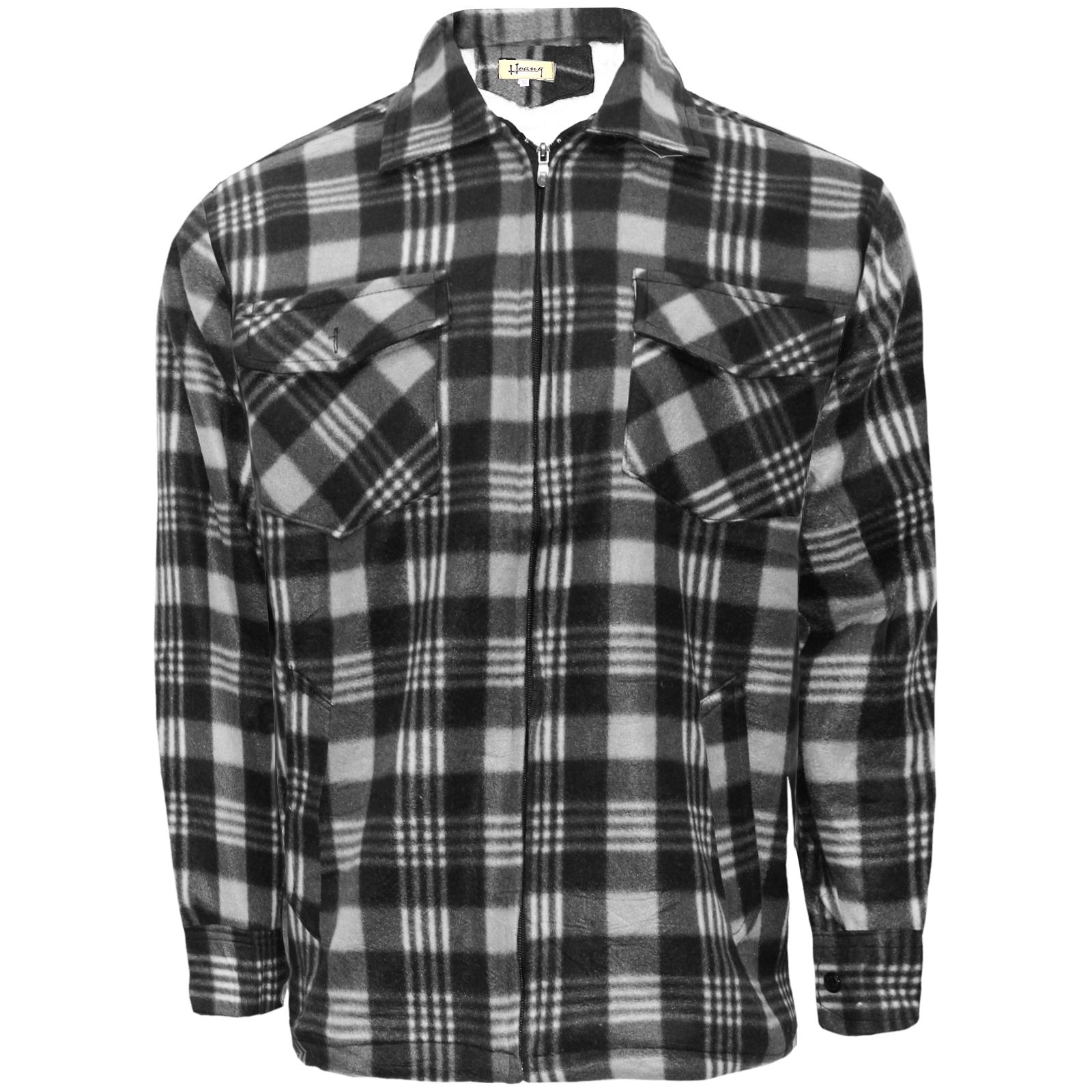 Mens Fur Sherpa Lined Fleece Padded Shirt Lumberjack Work Jacket Check Warm New Mens Fur Sherpa Lined Fleece Padded Shirt Lumberjack Work Jacket Check Warm New
