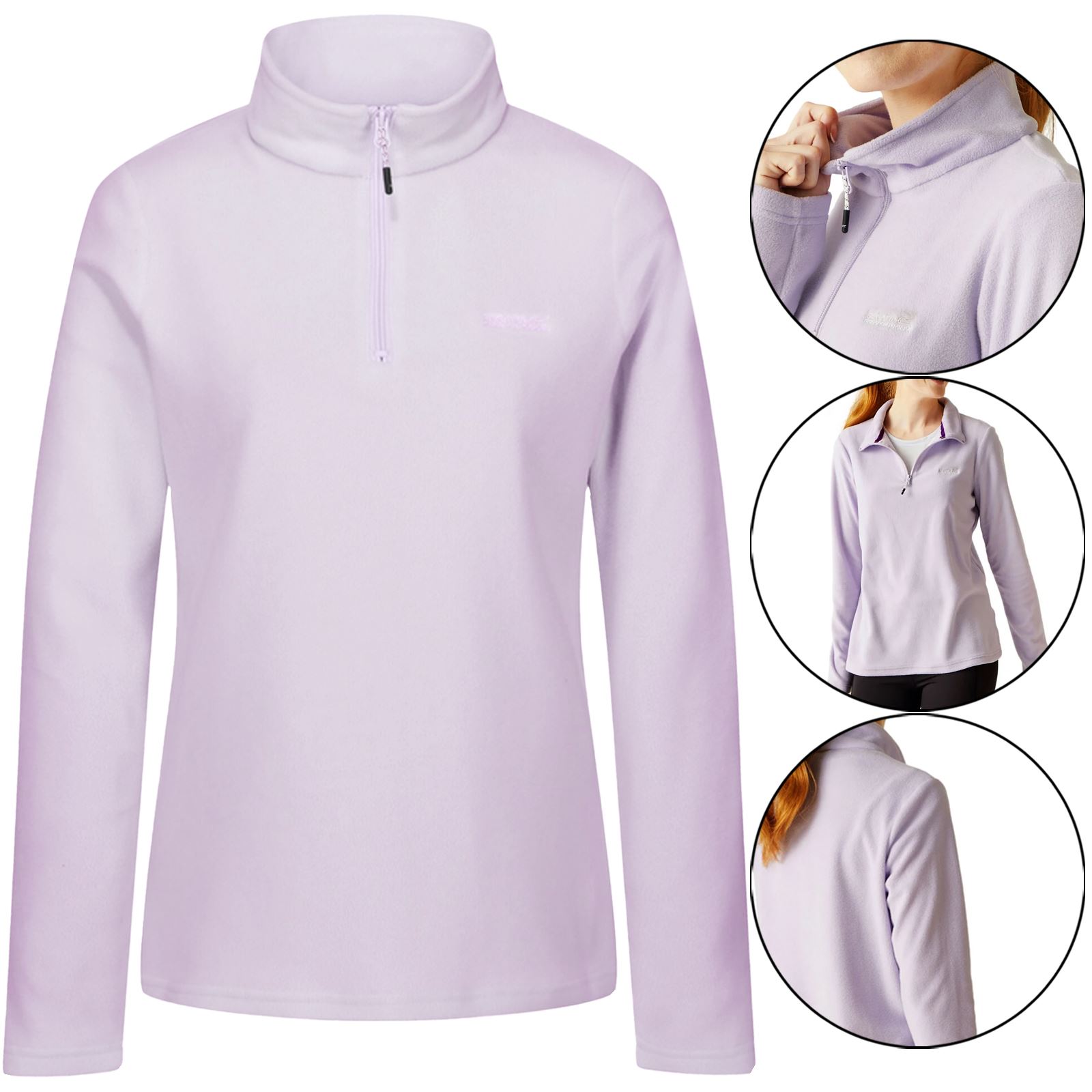 Womens Regatta Fleece Jacket Warm Winter Half Zip Micro Pullover Jumper - Picture 12 of 15