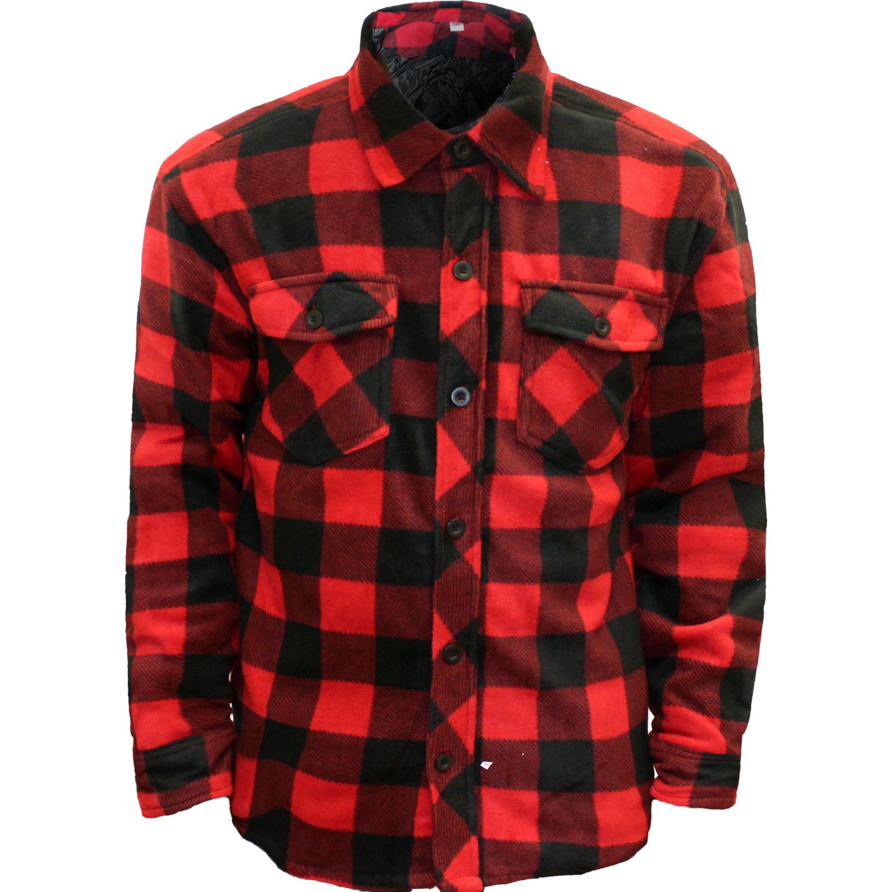 Mens Quilted Lined Shirt Thick Lumberjack Flannel Check Work Warm Padded Jacket - Picture 21 of 24