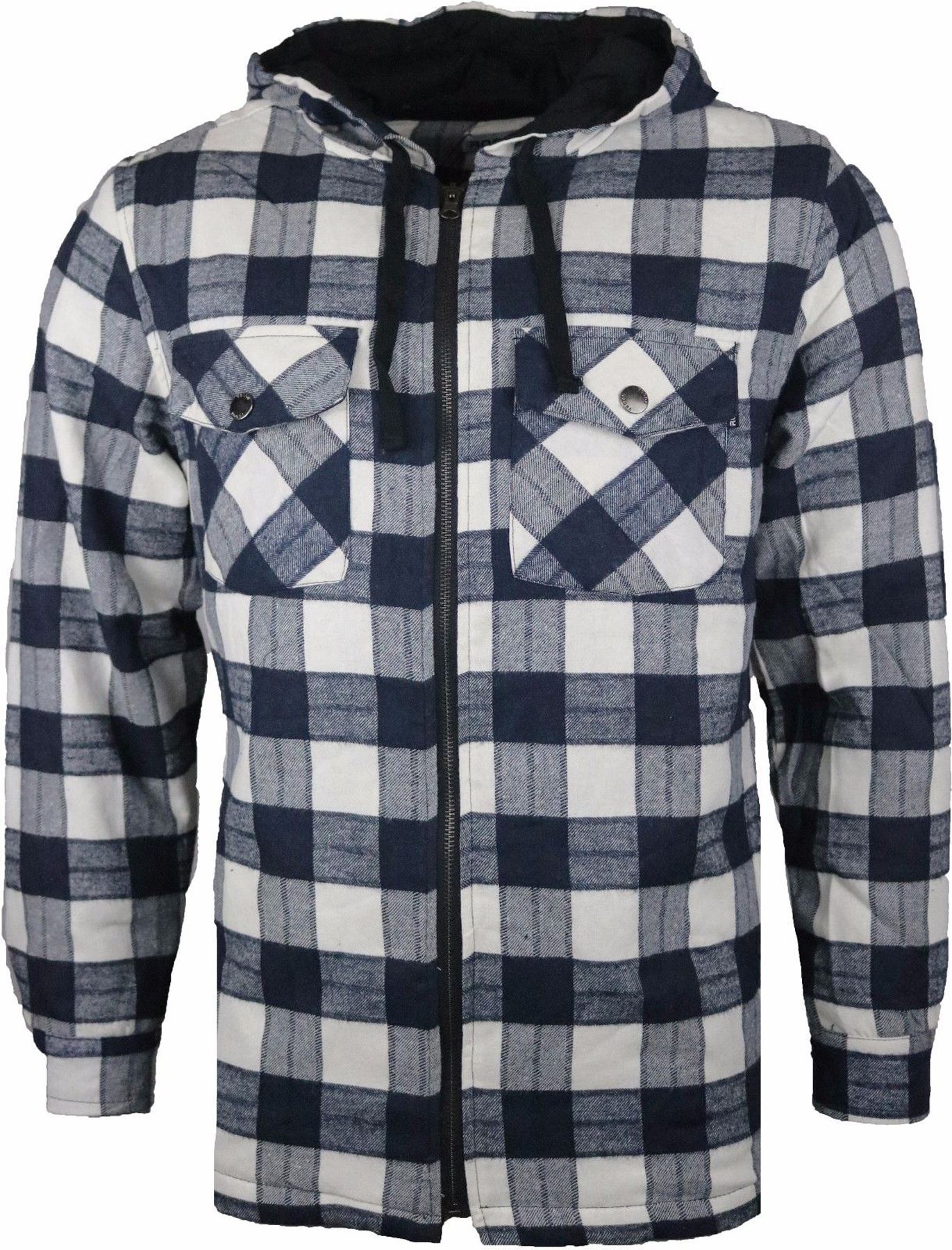 Mens Quilted Lined Shirt Thick Lumberjack Flannel Check Work Warm Padded Jacket - Picture 22 of 24