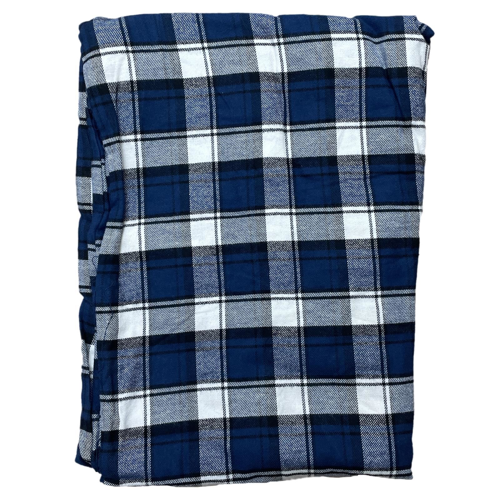 Ex-M&S Mens Soft Flannel Pyjama Bottoms PJ's Woven Check Lounge Pants Nightwear - Picture 2 of 12