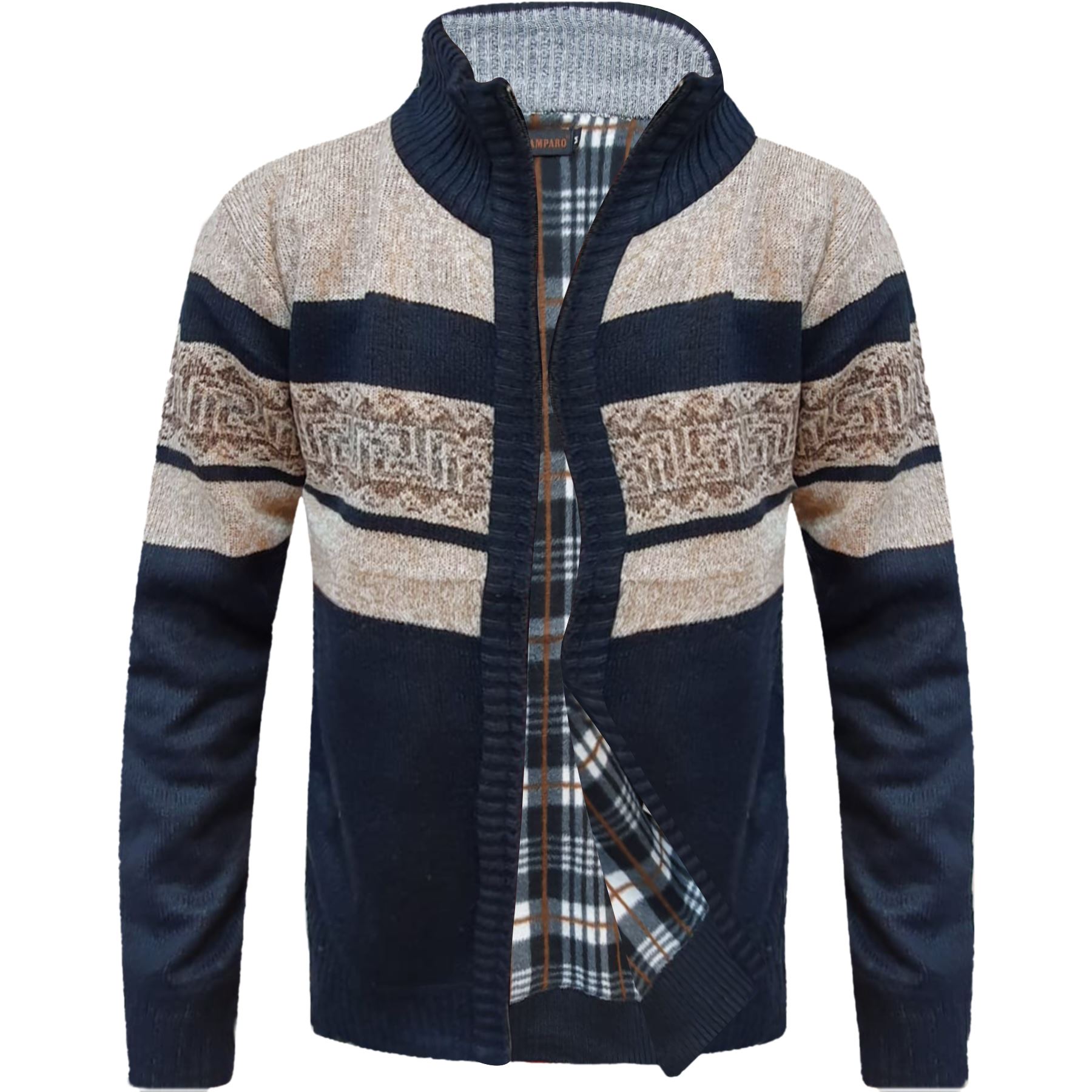 Cardigan Striped Warm Winter Jumper 