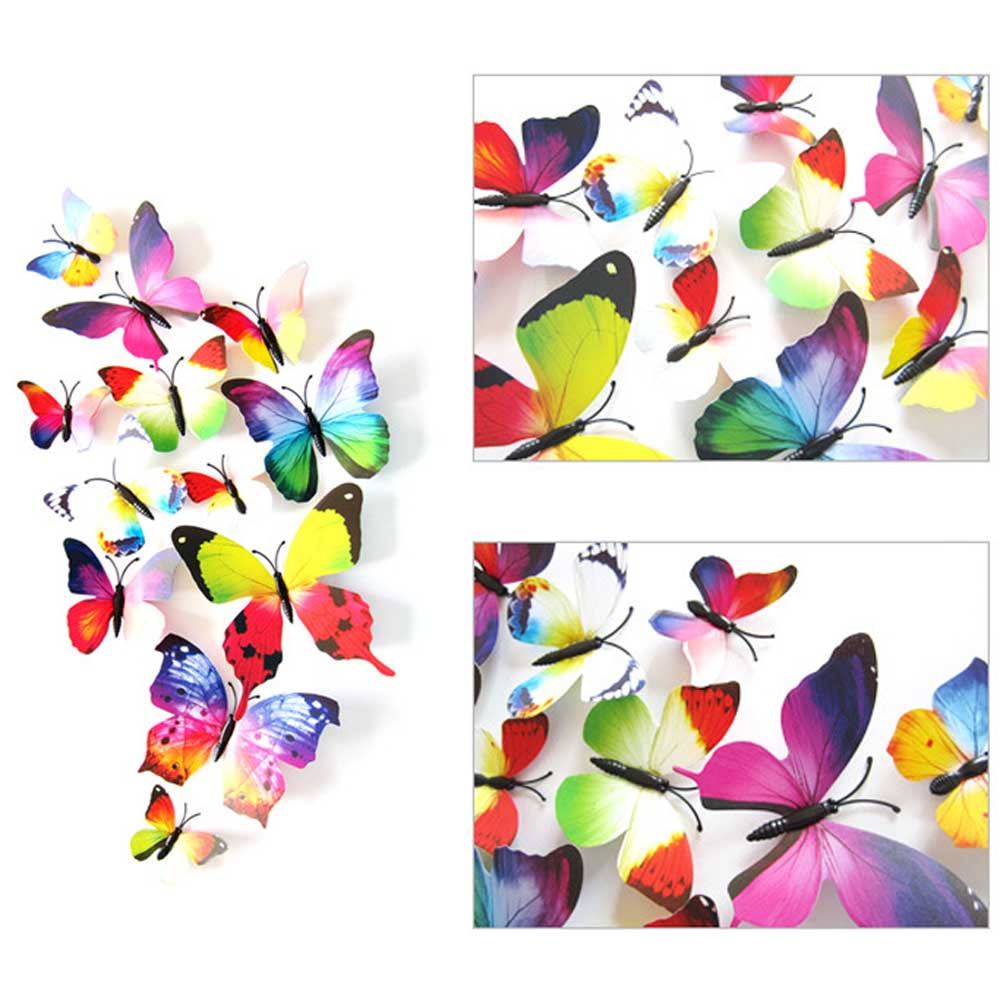 Mariposas aleteantes magnéticas 3D con pegatinas conjuntos temáticos multicolores falsos - Imagen 11 de 15