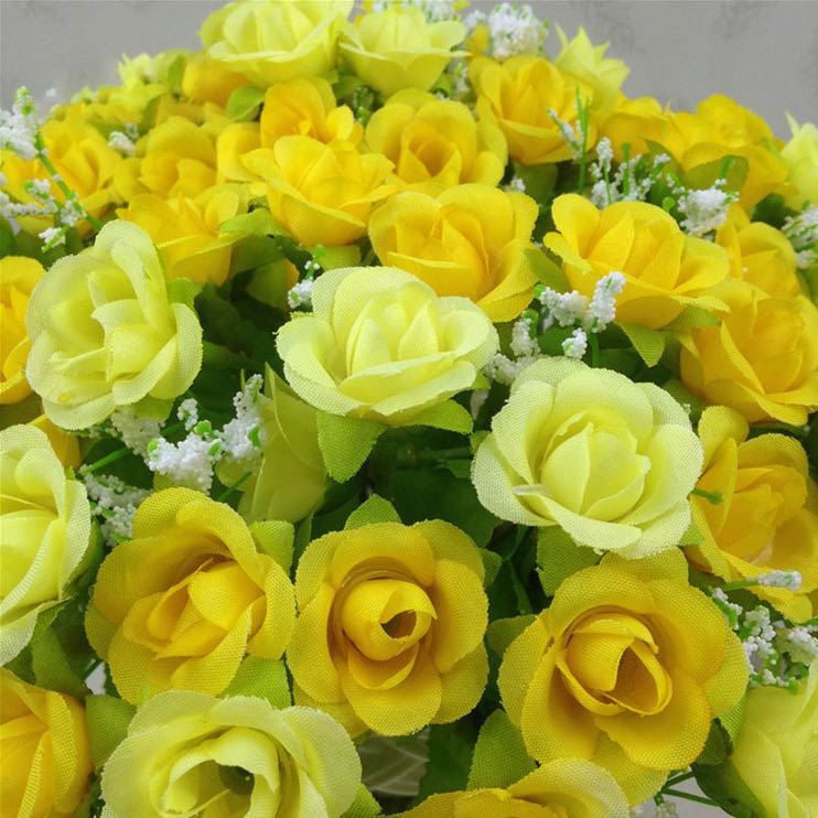 21 Head TwoTone Mini Rose Bouquet Bunch Artificial Flowers - Picture 18 of 18
