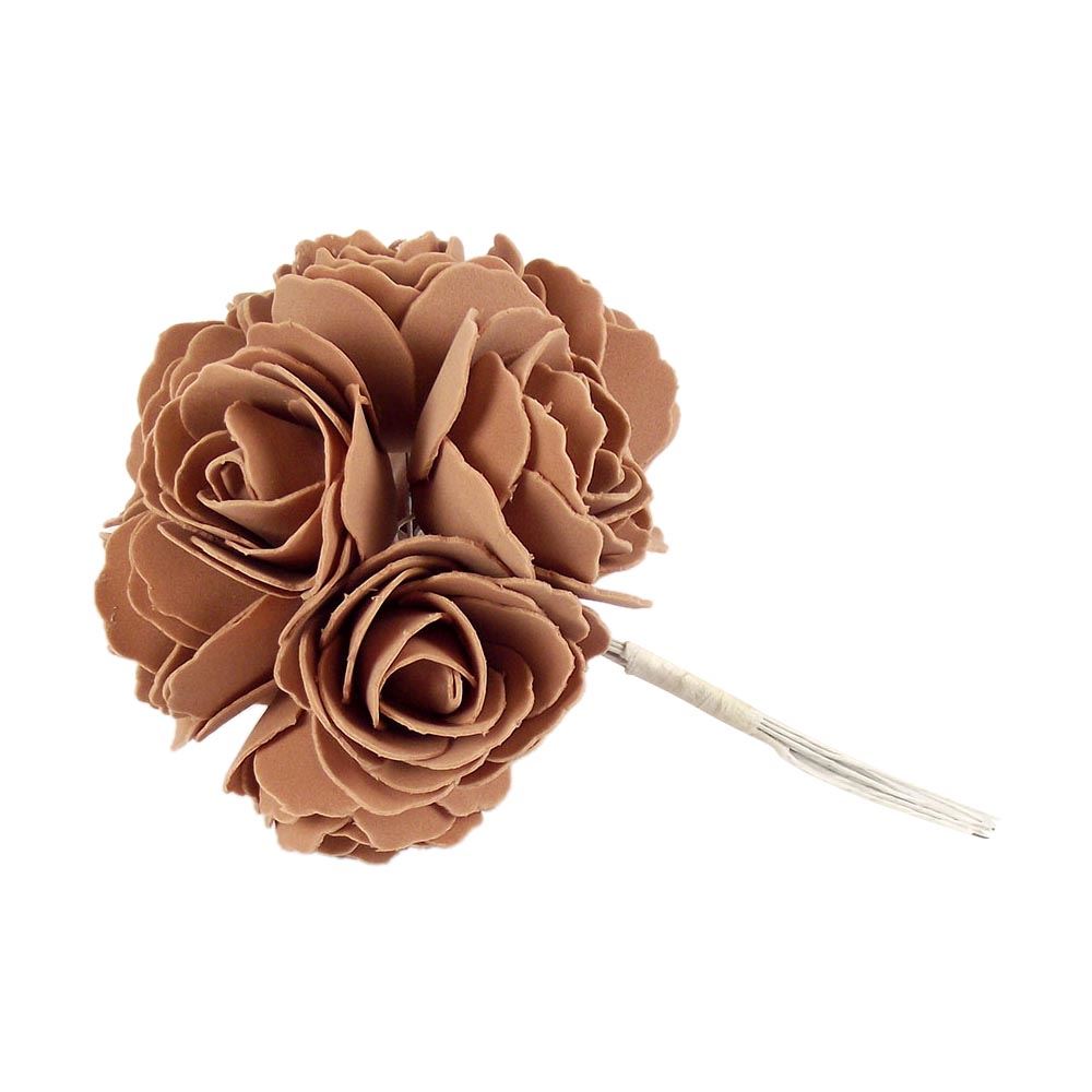 Bündel 10 5cm offene Schaumrosen - künstliche Seidenblumen Hochzeit Handarbeit - Bild 6 von 12