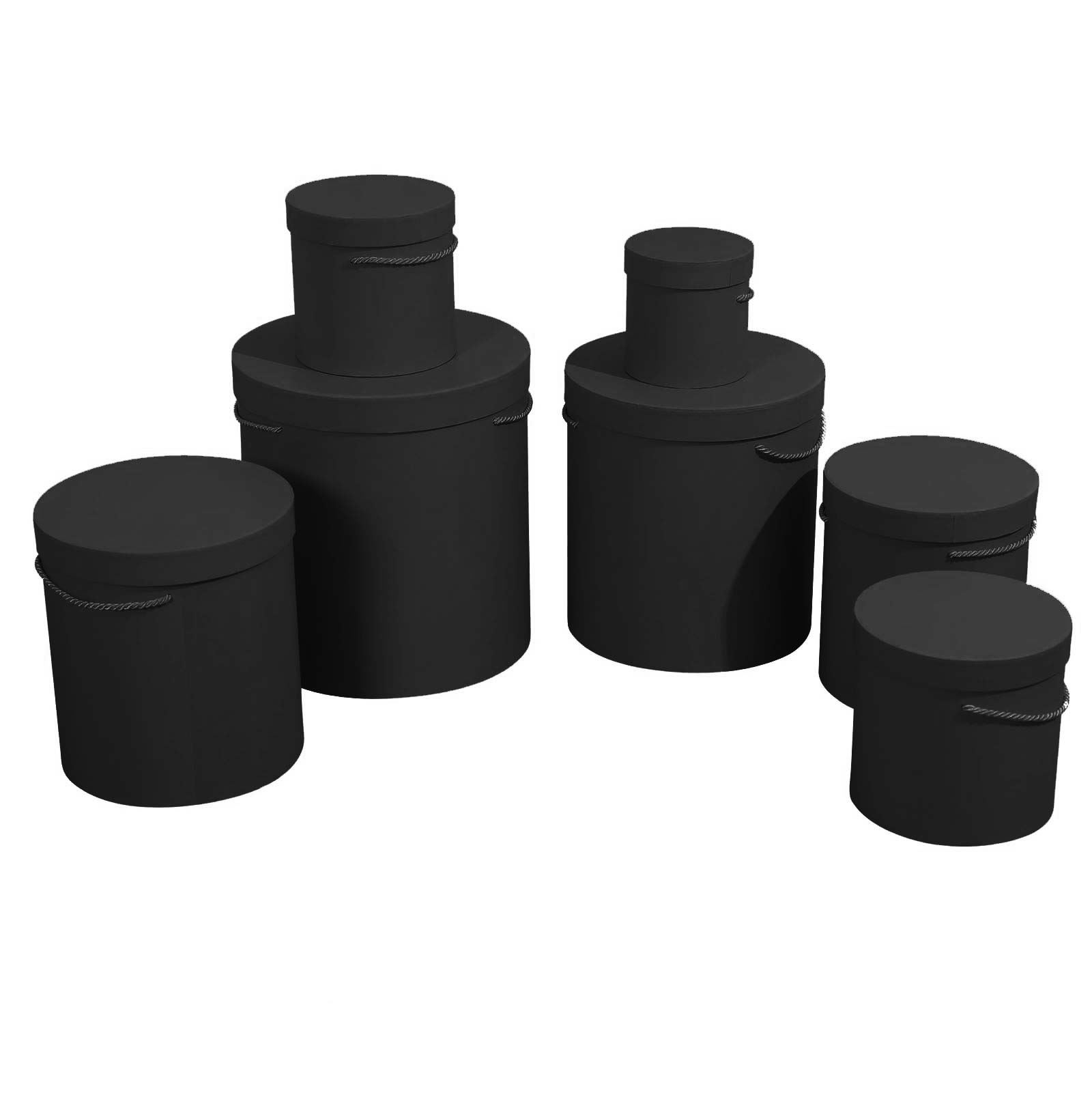 Tall Hat Box Nesting Gift Sets! Premium Flower Boxes WITH CARRY HANDLES! Stack - Picture 2 of 22