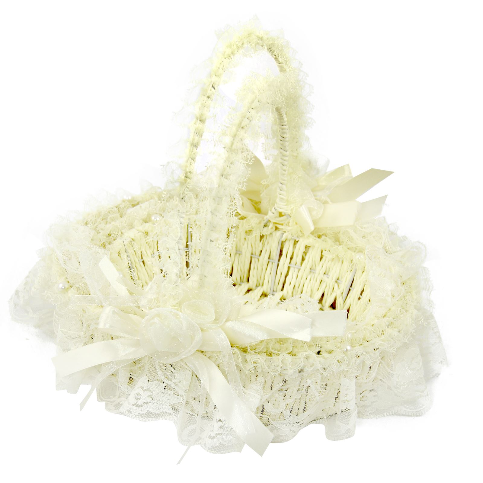 Juego de canasta con volantes de algodón - cochecito de bebé shabby chic - Imagen 2 de 4