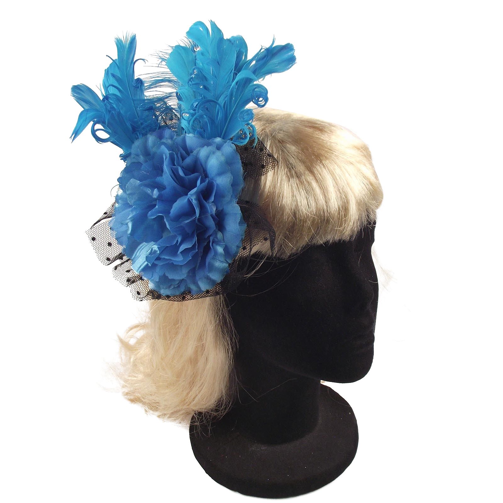 Pieza fascinadora de cabeza de avestruz burlesque pluma y diamante elegante vestido de boda - Imagen 8 de 8