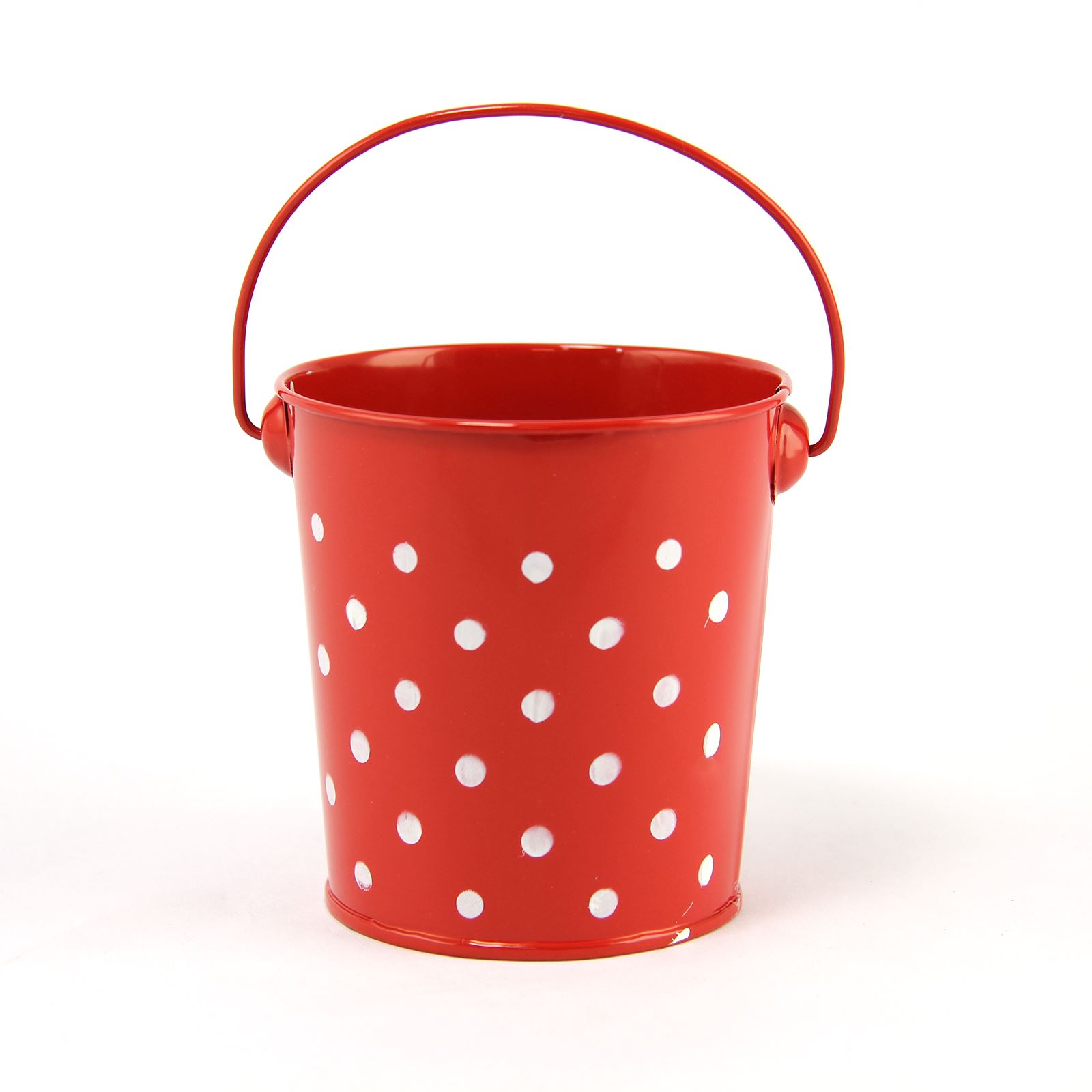 Regular 9x9x7cm Polkadot Bucket. Mini Planter Sweet Tree Pails Wedding Favour - Picture 4 of 5
