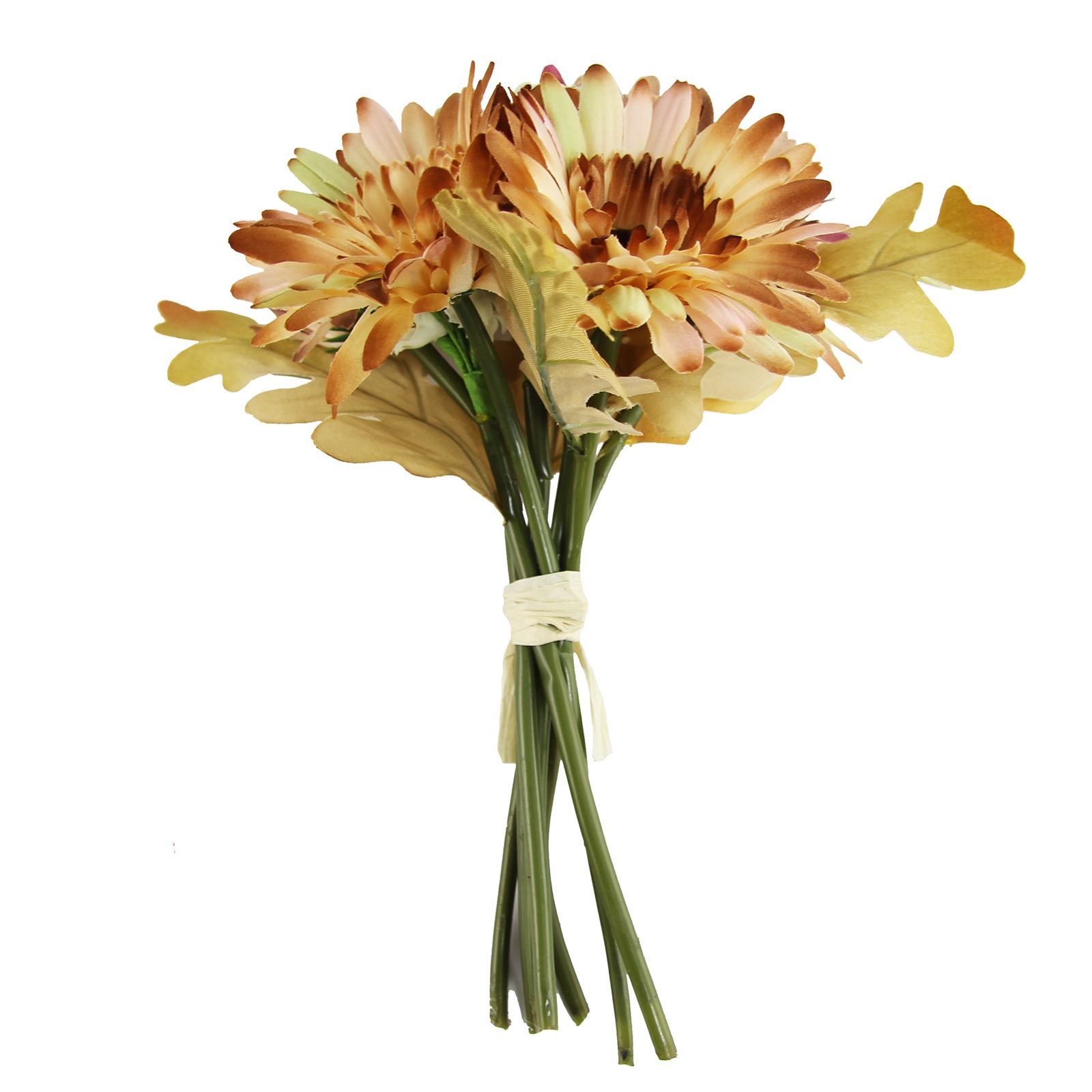 Paquete Gerbera atado a mano - corbata de mano artificial flores falsas tallos ramo de flores - Imagen 8 de 15