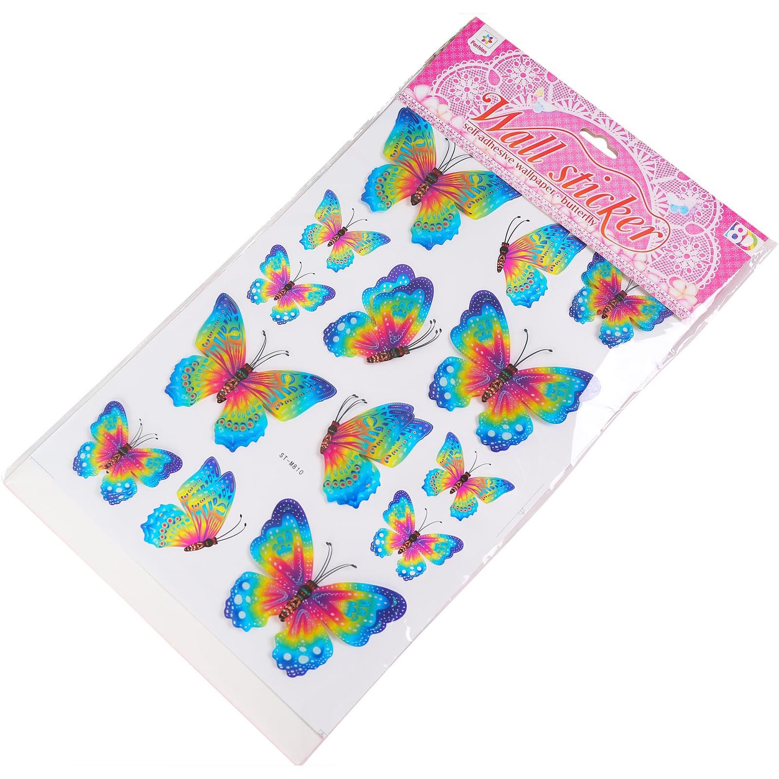 Large 3D Fluttering Butterfly Stickers - Kids Wedding Home Decoration Crafting - Picture 10 of 12