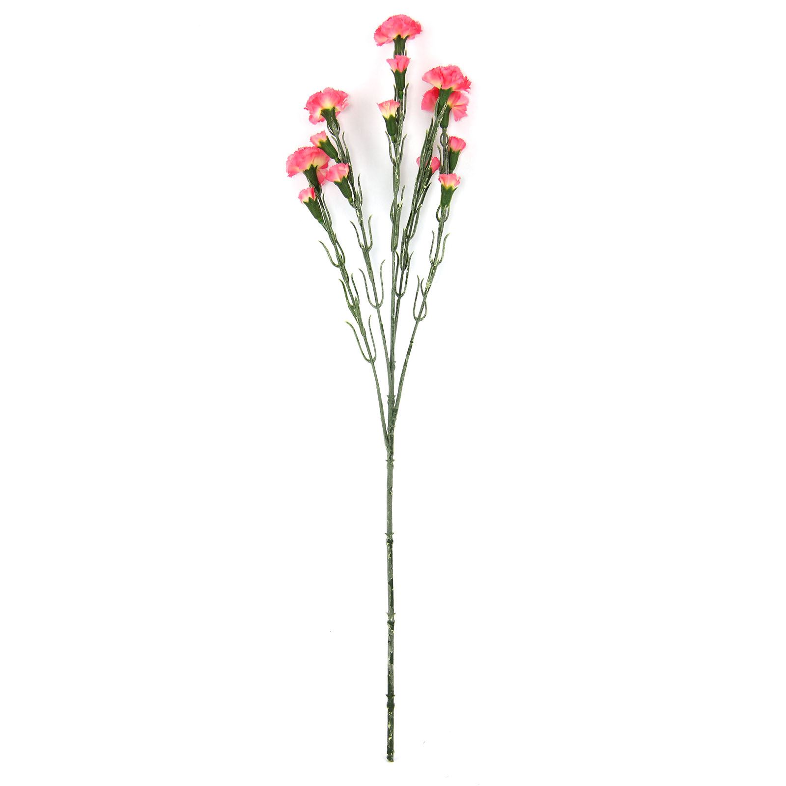 Small Carnation Spray with Stem Frosting Artificial Silk Flowers Long