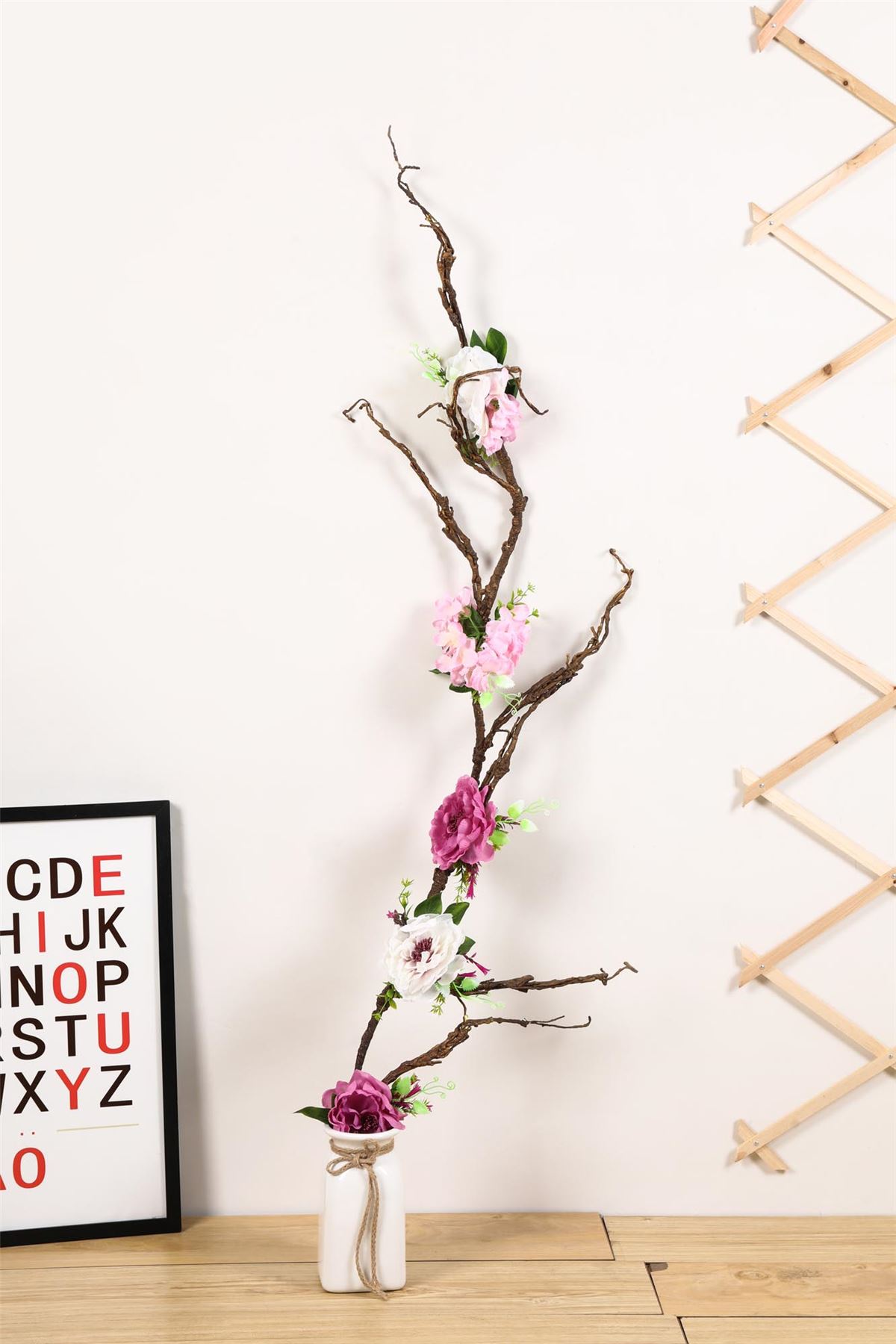 Artificial Branch Flowers - Real Touch Bark Moss Plants Wood Decoration - Picture 13 of 22