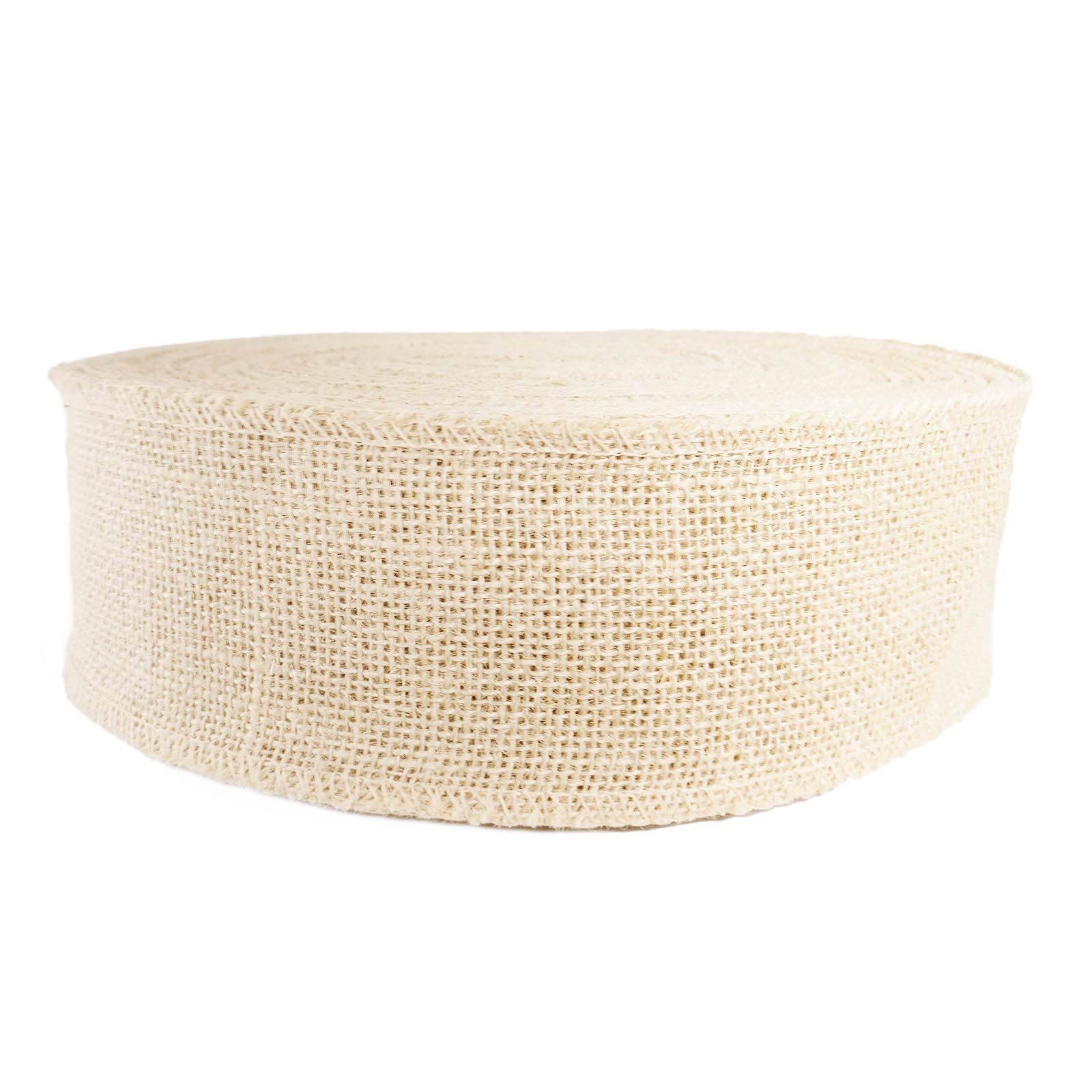 Overlocked Natural Hessian Ribbon - Premium 2cm - 10cm Jute Burlap Vintage - Picture 12 of 17