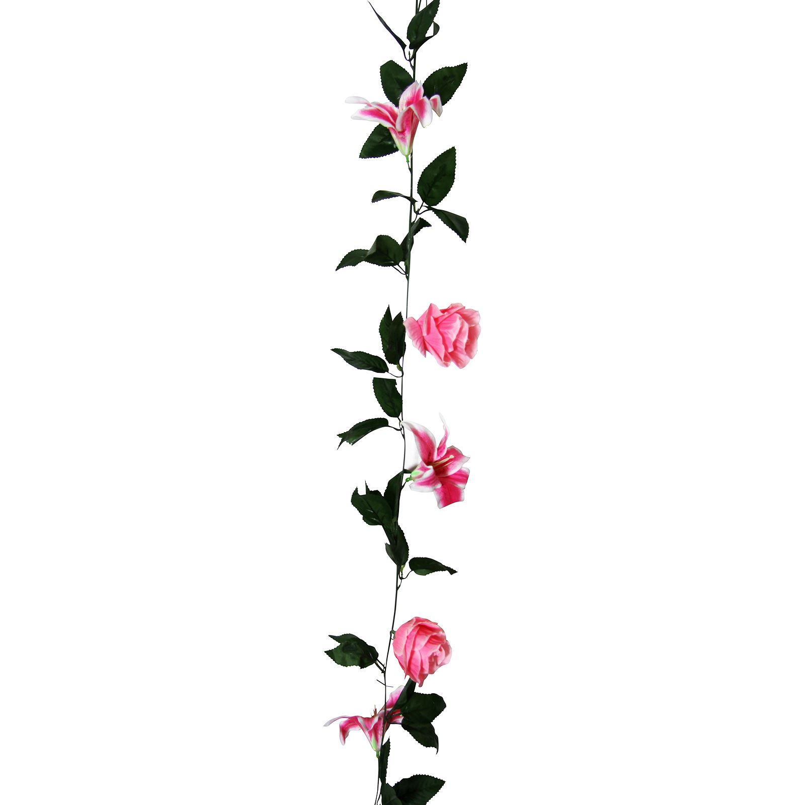 Rose and Lily Flower Garland! Artificial Fake Flowers Vine Ivy Trellis - Picture 11 of 24