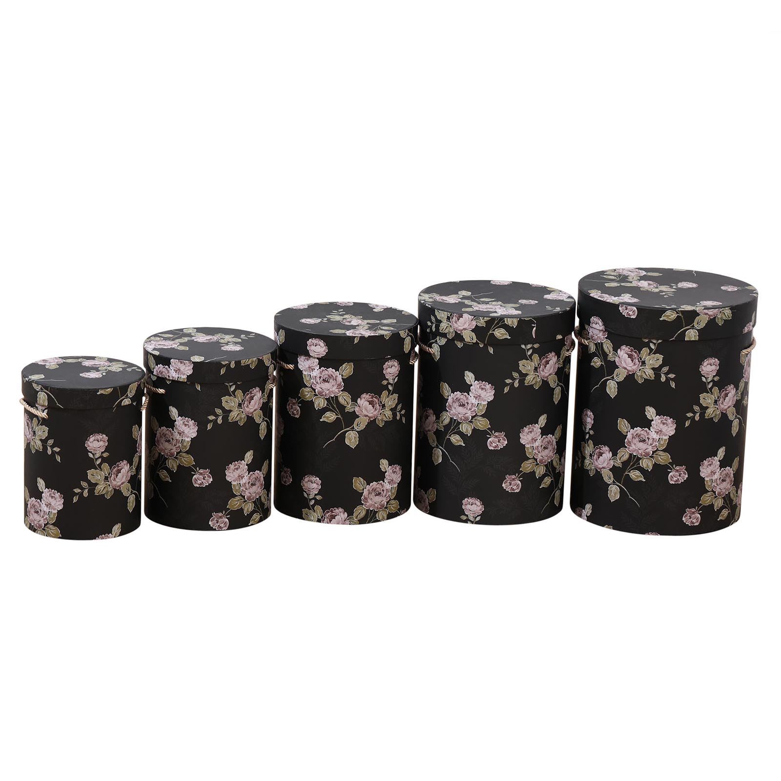 Tall Hat Box Nesting Gift Sets! Premium Flower Boxes WITH CARRY HANDLES! Stack - Picture 6 of 22